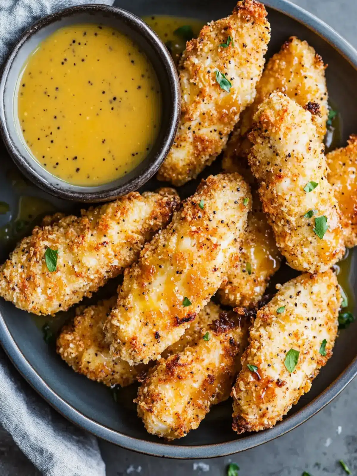 Crispy Baked Chicken Tenders with Honey Mustard Magic 2 Baked Chicken Tenders with Honey Mustard Sauce