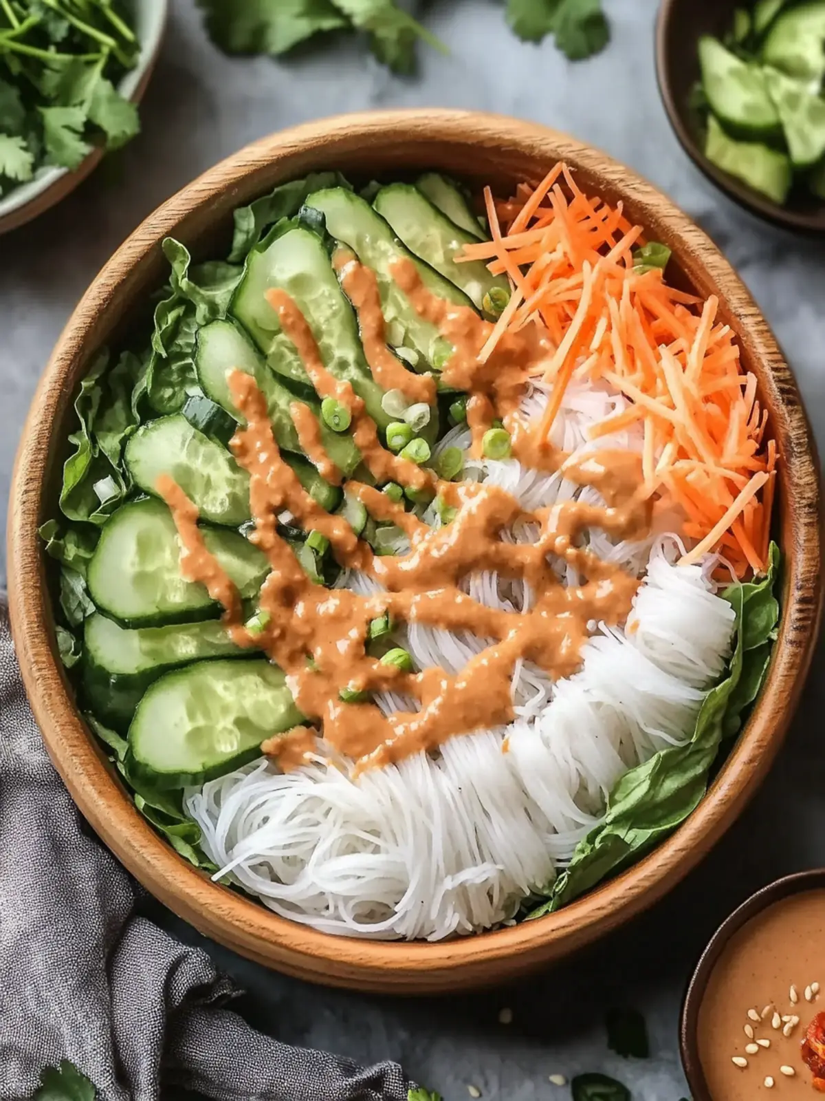Delicious Spring Roll Salad with Peanut Sauce You ll Love 3 Spring Roll Salad with Peanut Sauce