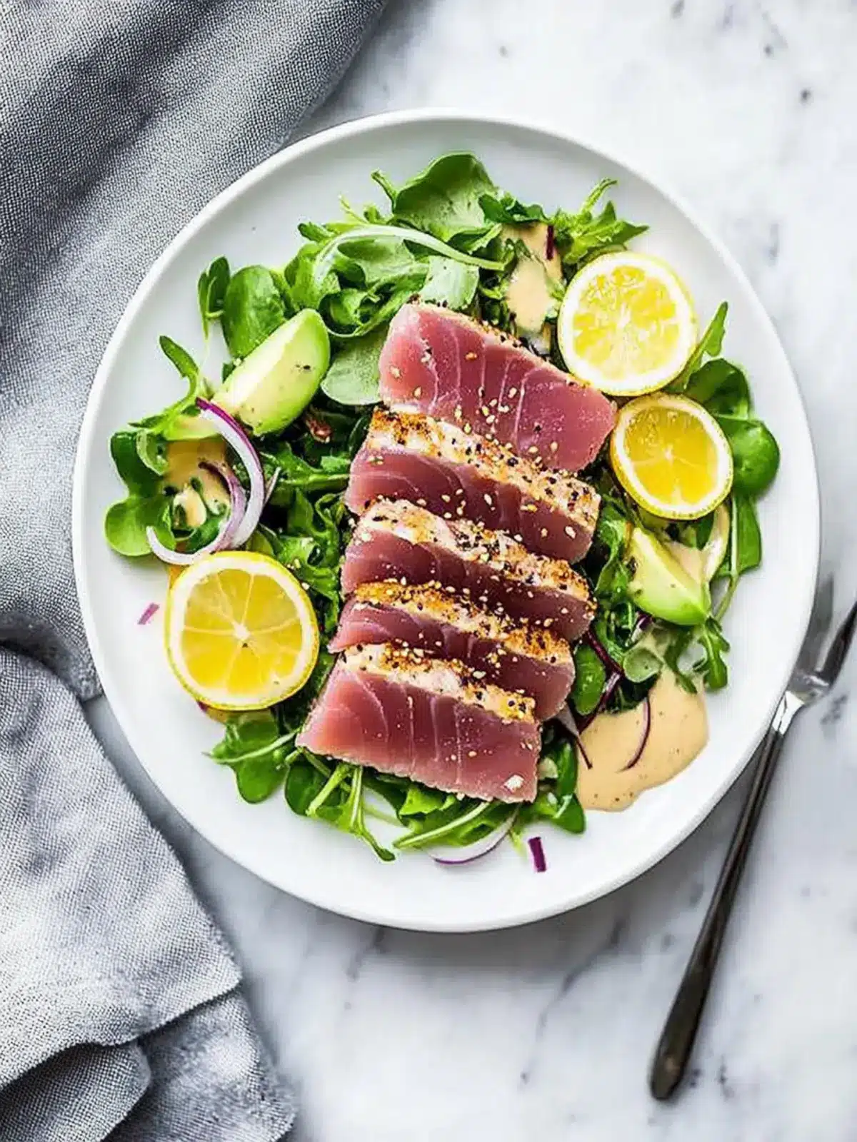 Seared Tuna Salad with Wasabi Butter Sauce You ll Crave 2 Seared Tuna Salad with Wasabi Butter Sauce