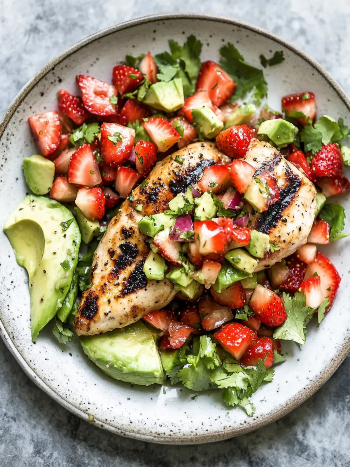 Grilled Chicken with Strawberry Avocado Salsa for Summer Bliss 2 Grilled Chicken with Strawberry Avocado Salsa