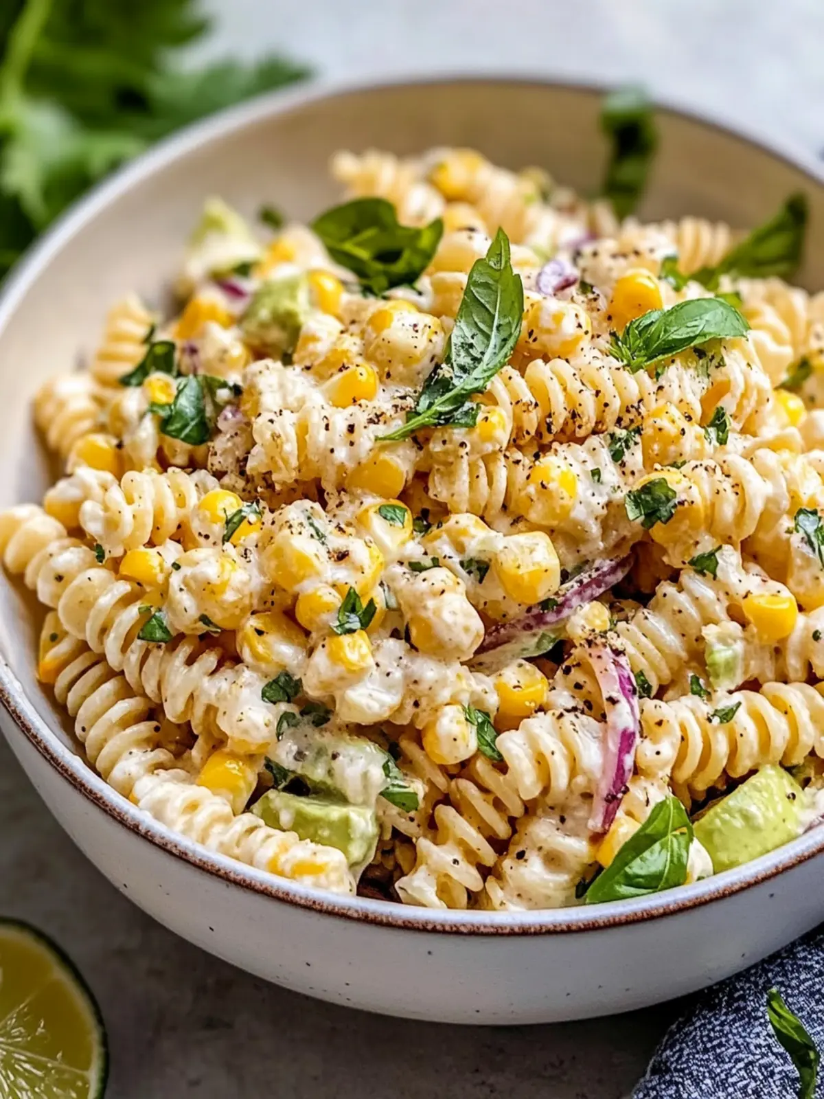 Creamy Street Corn Pasta Salad You'll Want at Every BBQ 4 Creamy Street Corn Pasta Salad