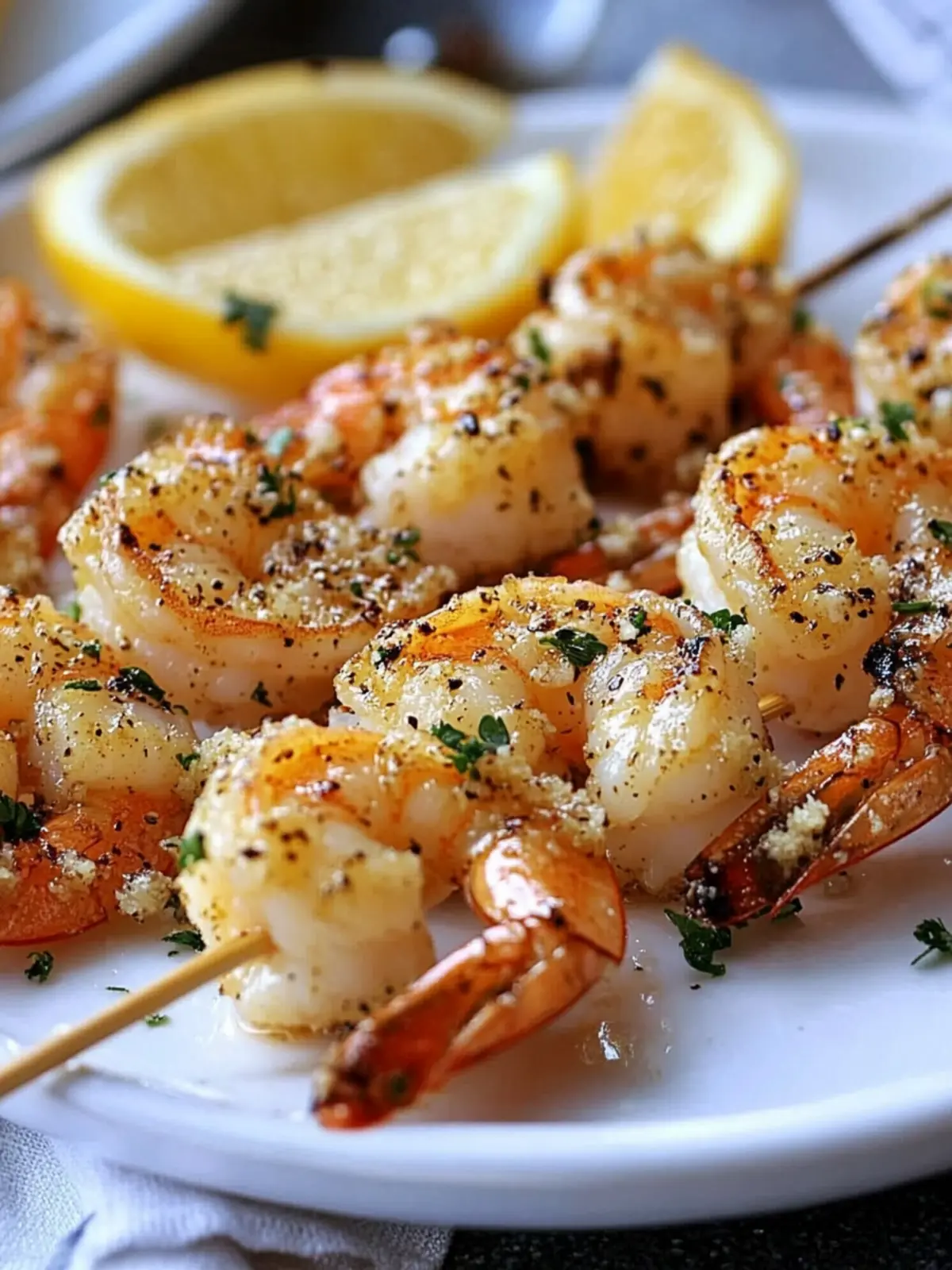 Garlic Parmesan Shrimp Skewers: A Zesty Appetizer Delight 3 Garlic Parmesan Shrimp Skewers