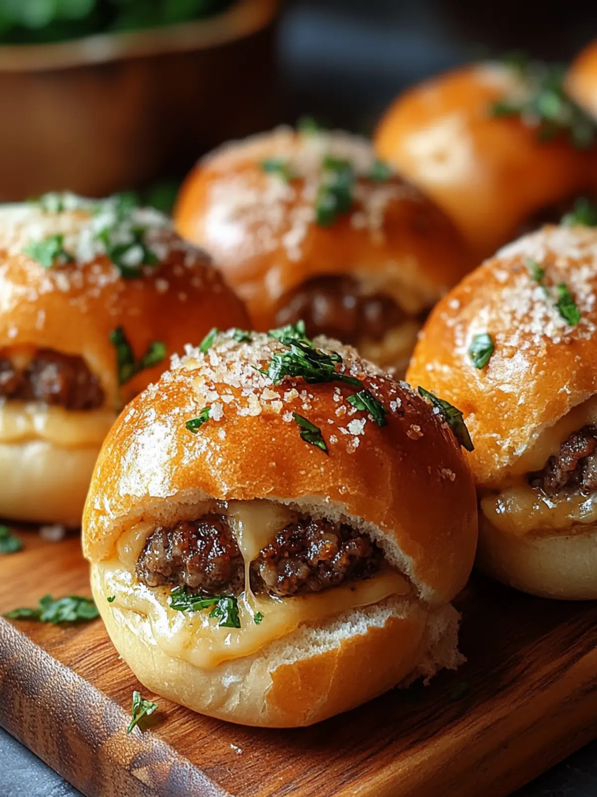 Savory Garlic Parmesan Cheeseburger Bombs Your Guests Will Love 4 Garlic Parmesan Cheeseburger Bombs