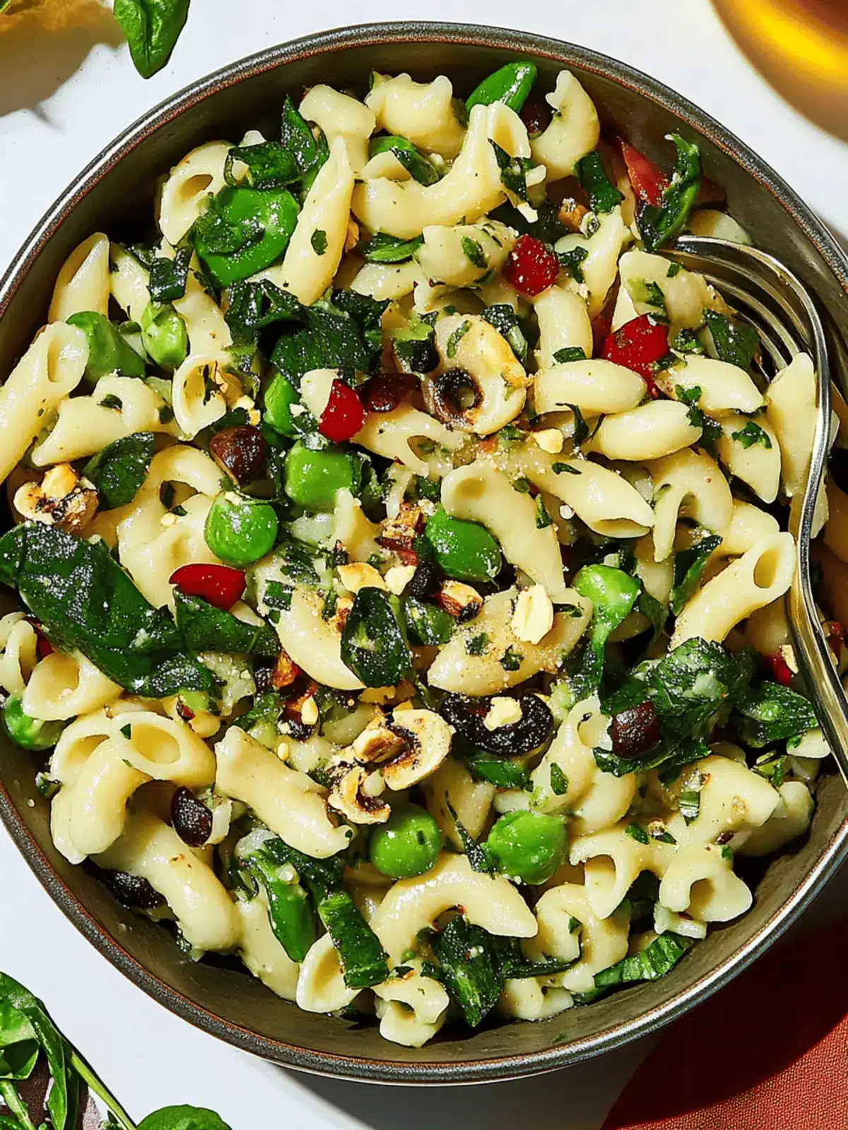 Vegan Pasta Salad with Spinach and Peas Fresh and Flavorful! 4 Vegan Pasta Salad