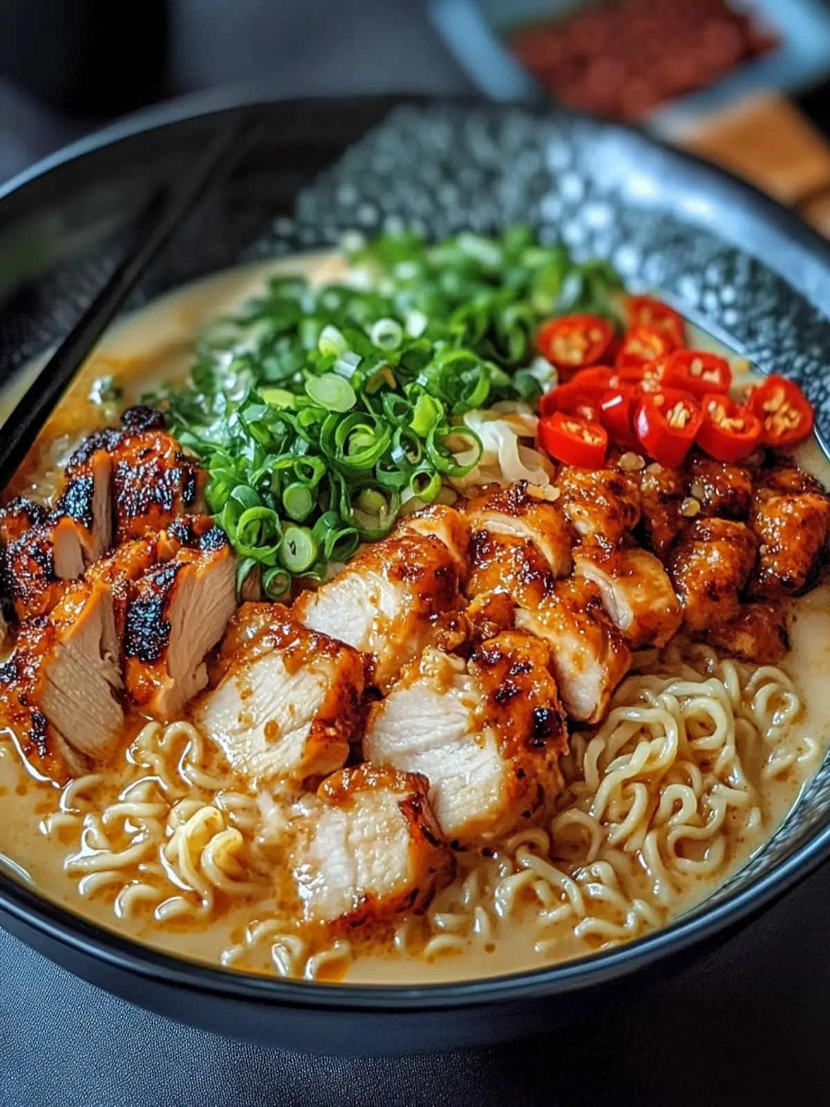 Fiery Chicken Ramen with Creamy Garlic Sauce Your New Comfort Food 3 Fiery Chicken Ramen with Creamy Garlic Sauce