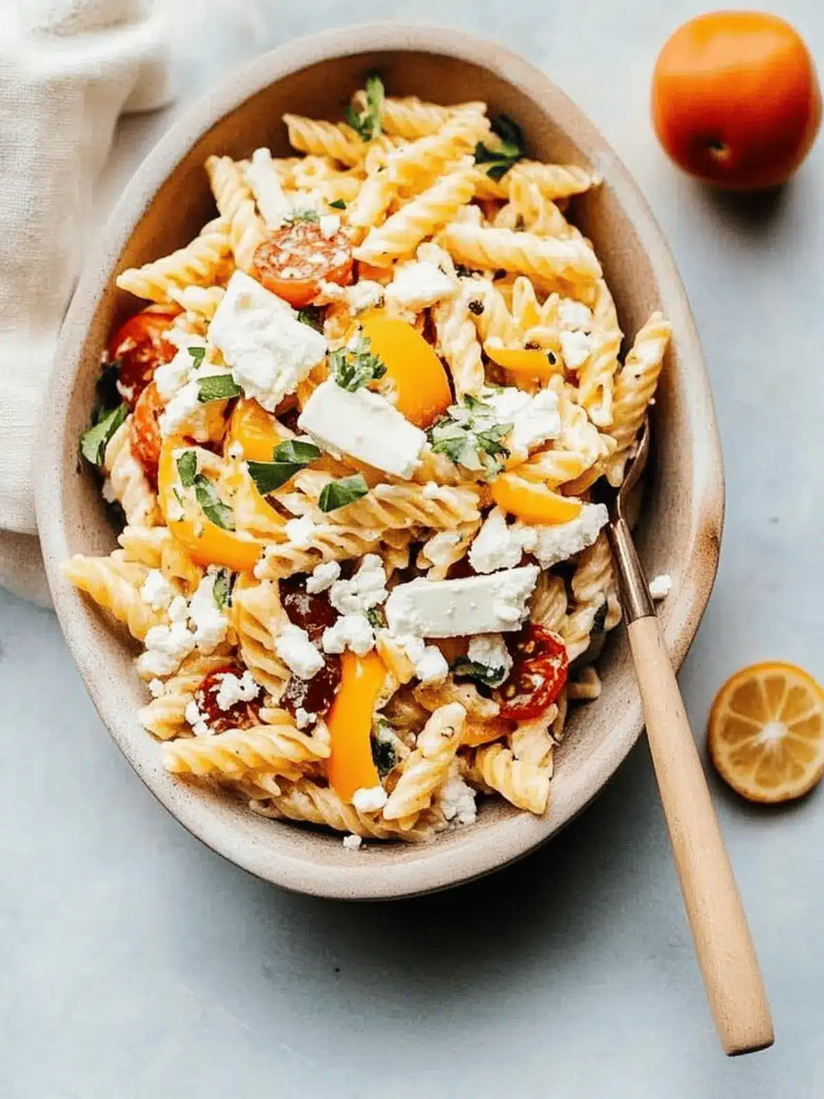 Savor Healthy Greek Pasta Salad with Creamy Feta Dressing 4 Healthy Greek Pasta Salad with Creamy Feta Dressing