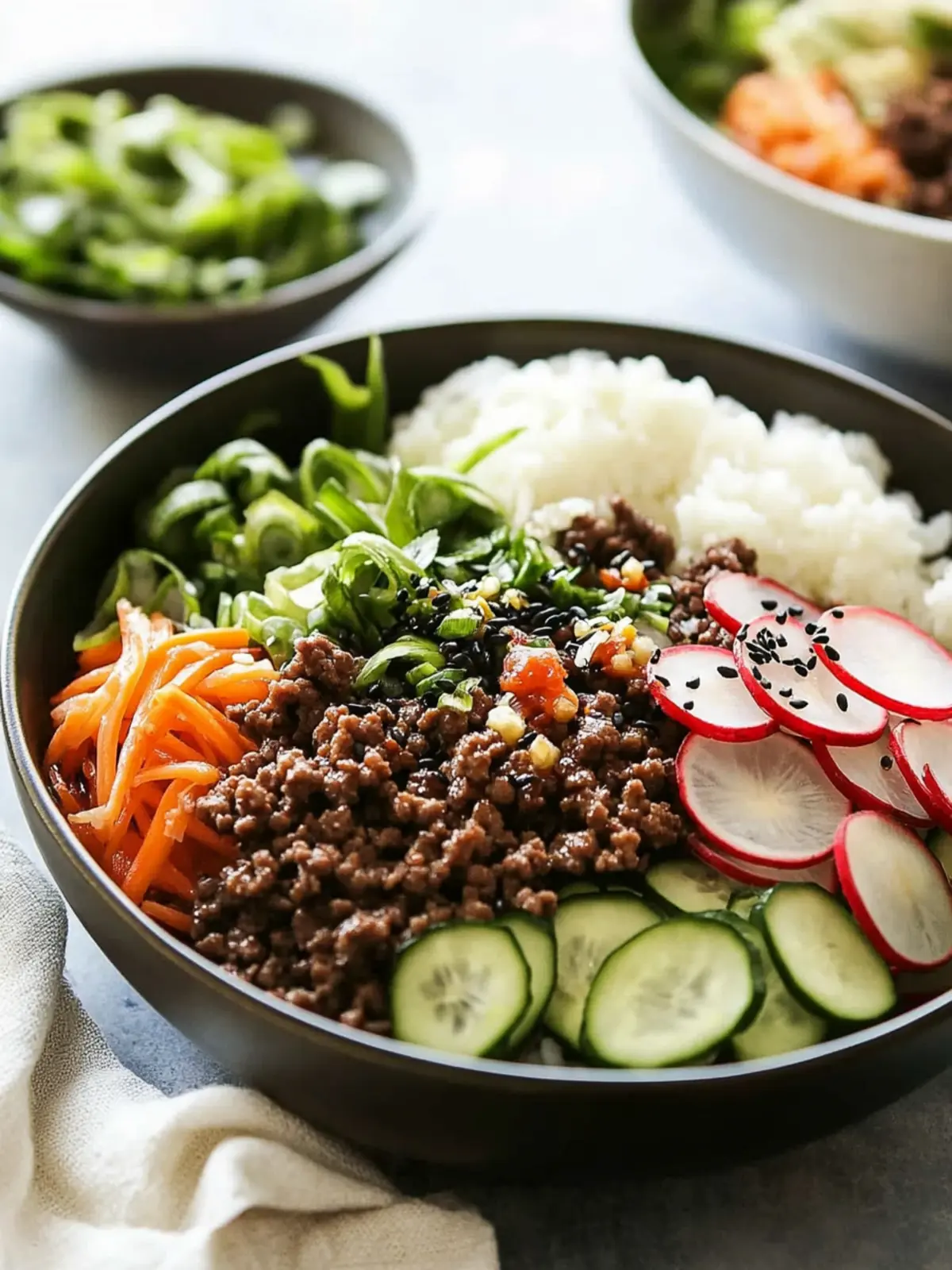 Savory Korean-Inspired Ground Beef Bowls in 25 Minutes 3 Korean-Inspired Ground Beef Bowls
