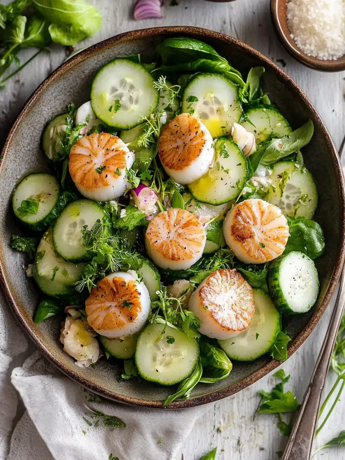 Ginger Cucumber Salad With Scallops: A Refreshing Delight 4 Ginger Cucumber Salad With Scallops