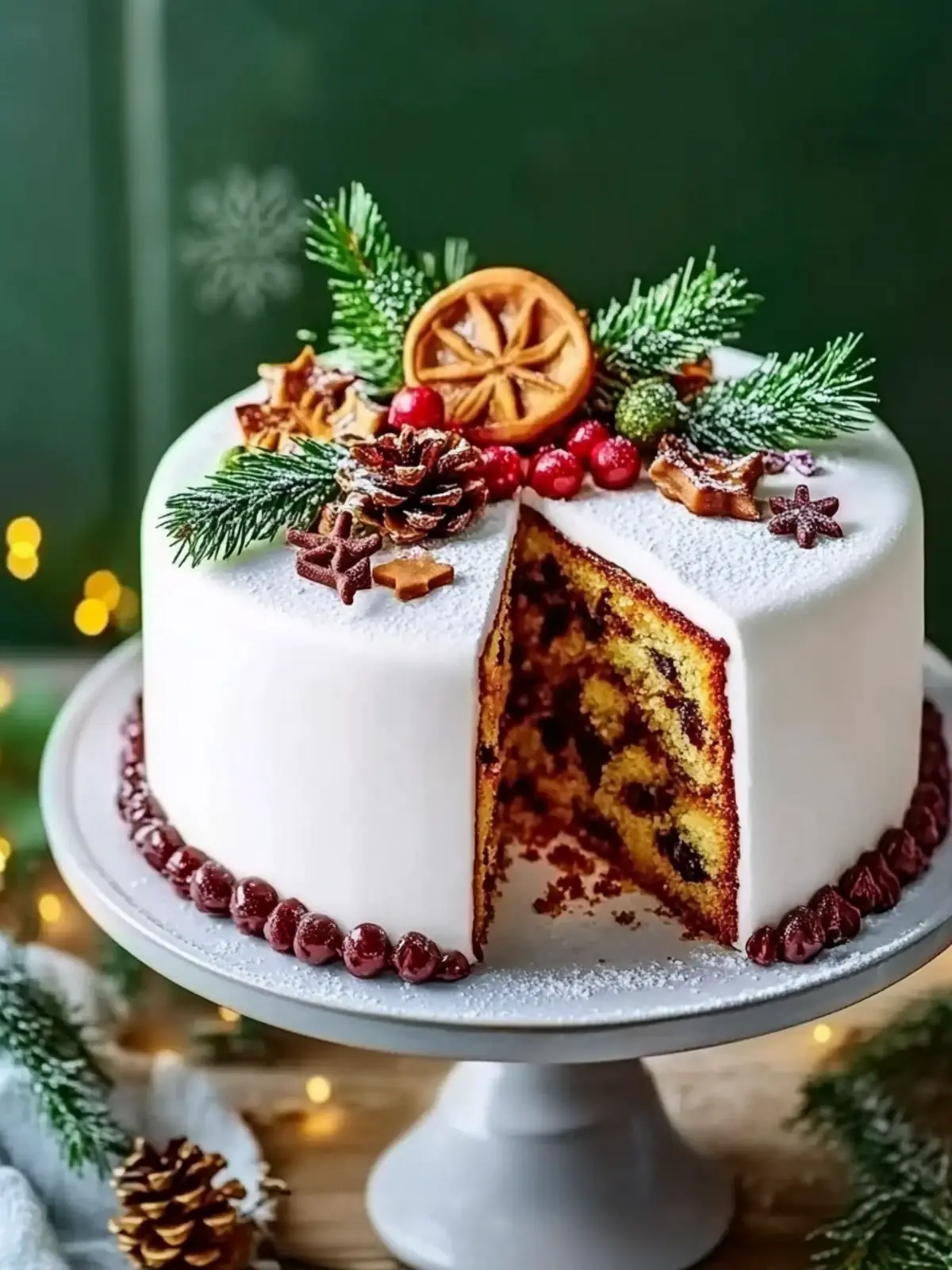 Ultimate Vegan Christmas Cake with Soaked Fruits Delight 2 Vegan Christmas cake