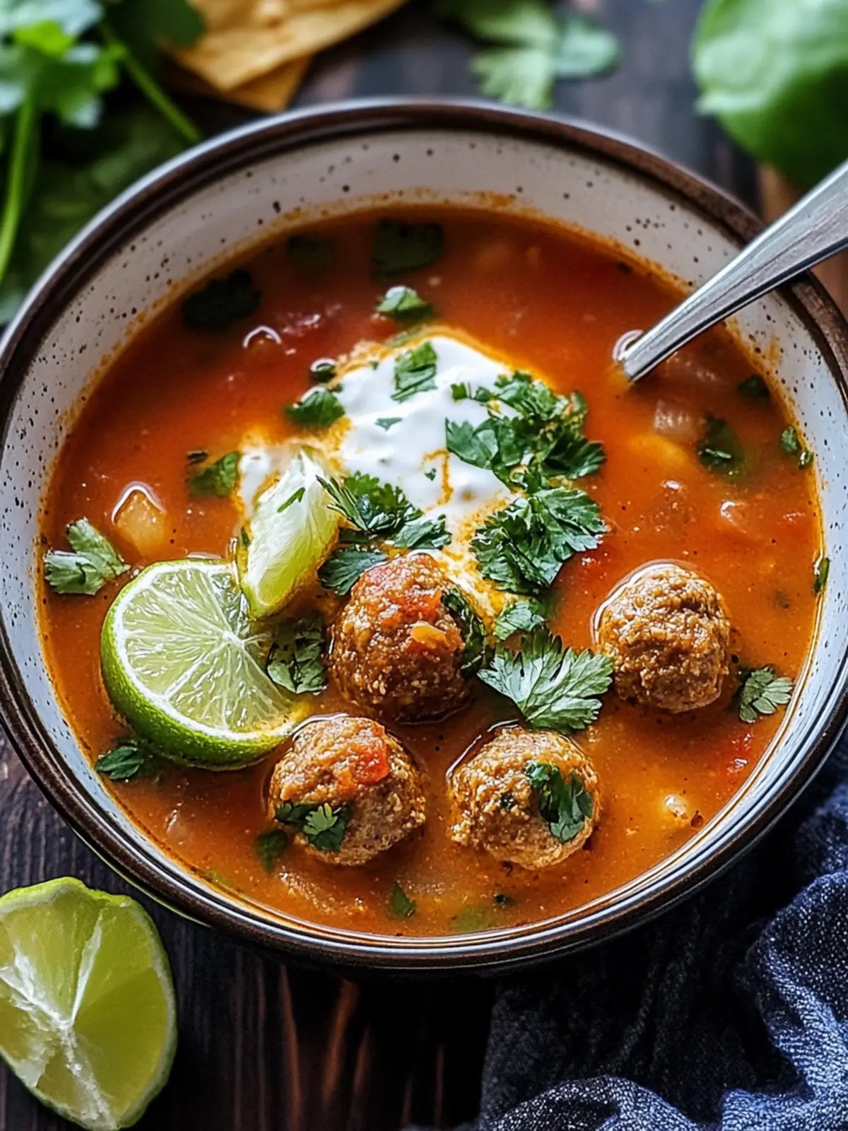 Hearty Smoky Chipotle Meatball Tortilla Soup for Cozy Nights 2 Smoky Chipotle Meatball Tortilla Soup