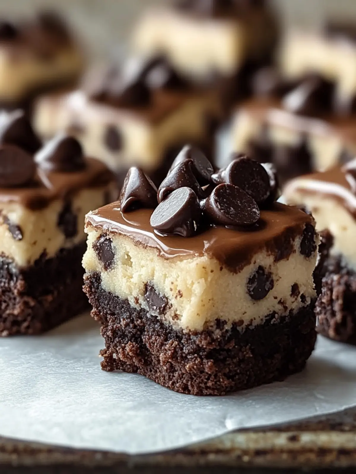 Chocolate Chip Cookie Dough Brownie Bites Your New Fave Treat 4 Chocolate Chip Cookie Dough Brownie Bites The Best 3-Layer Treat Ever