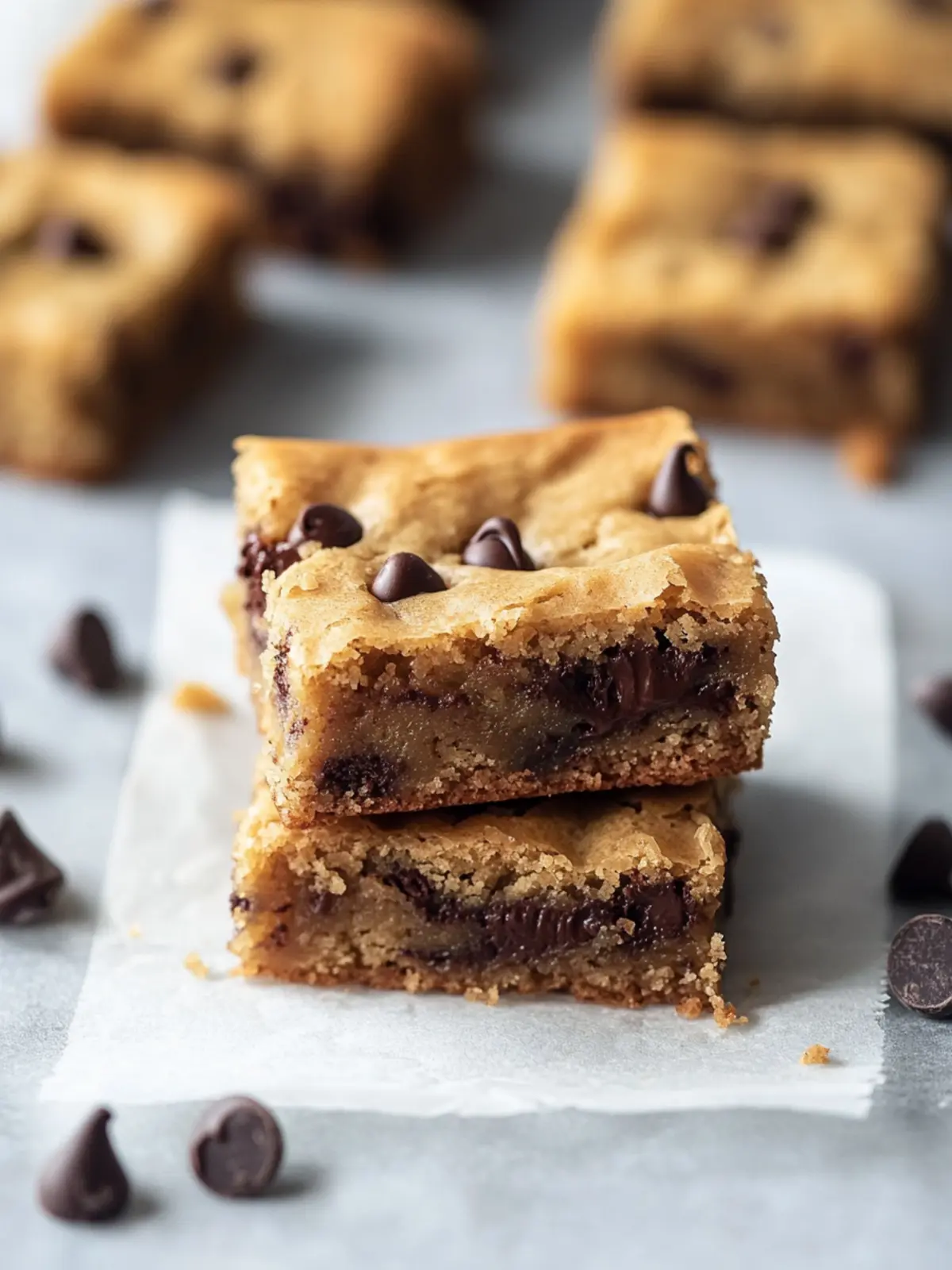 Delicious Chocolate Chip Blondies in Just One Bowl 3 Chocolate Chip Blondies
