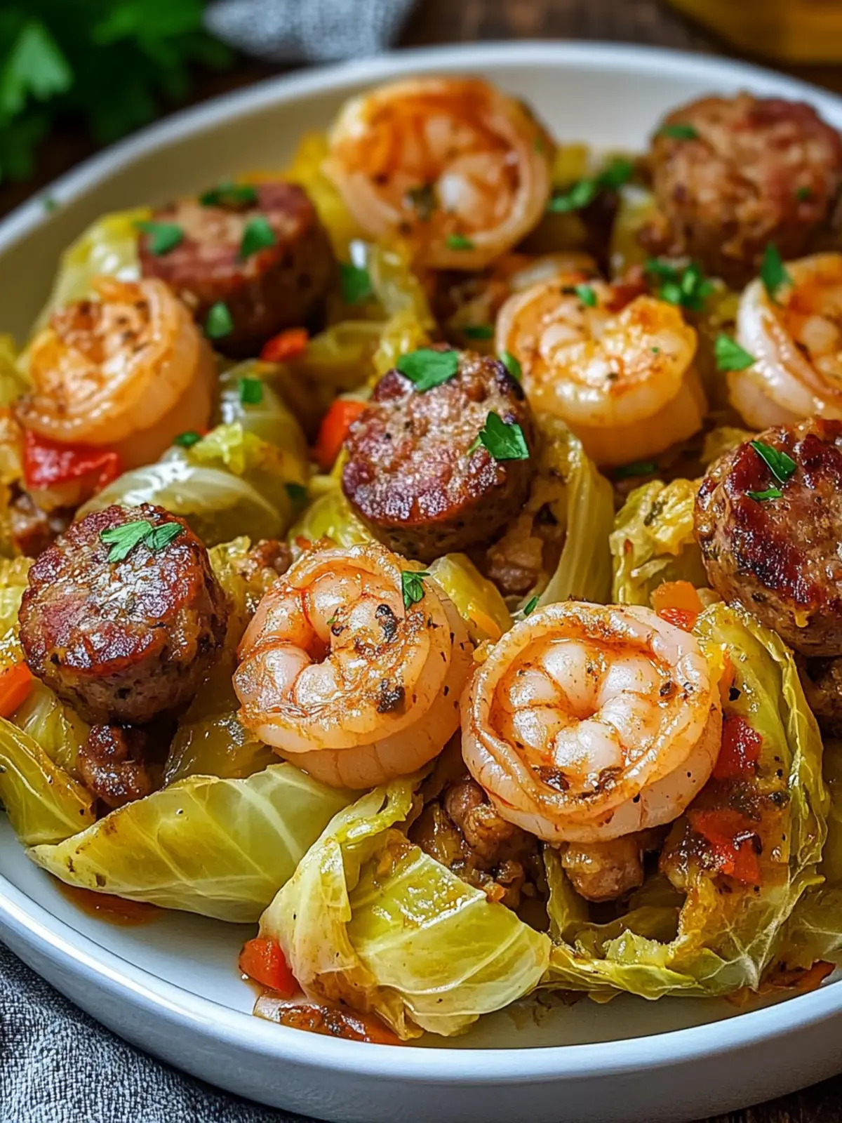 Flavor-Packed Keto Cajun Shrimp & Sausage Stuffed Cabbage 3 Keto Cajun Shrimp & Sausage Stuffed Cabbage