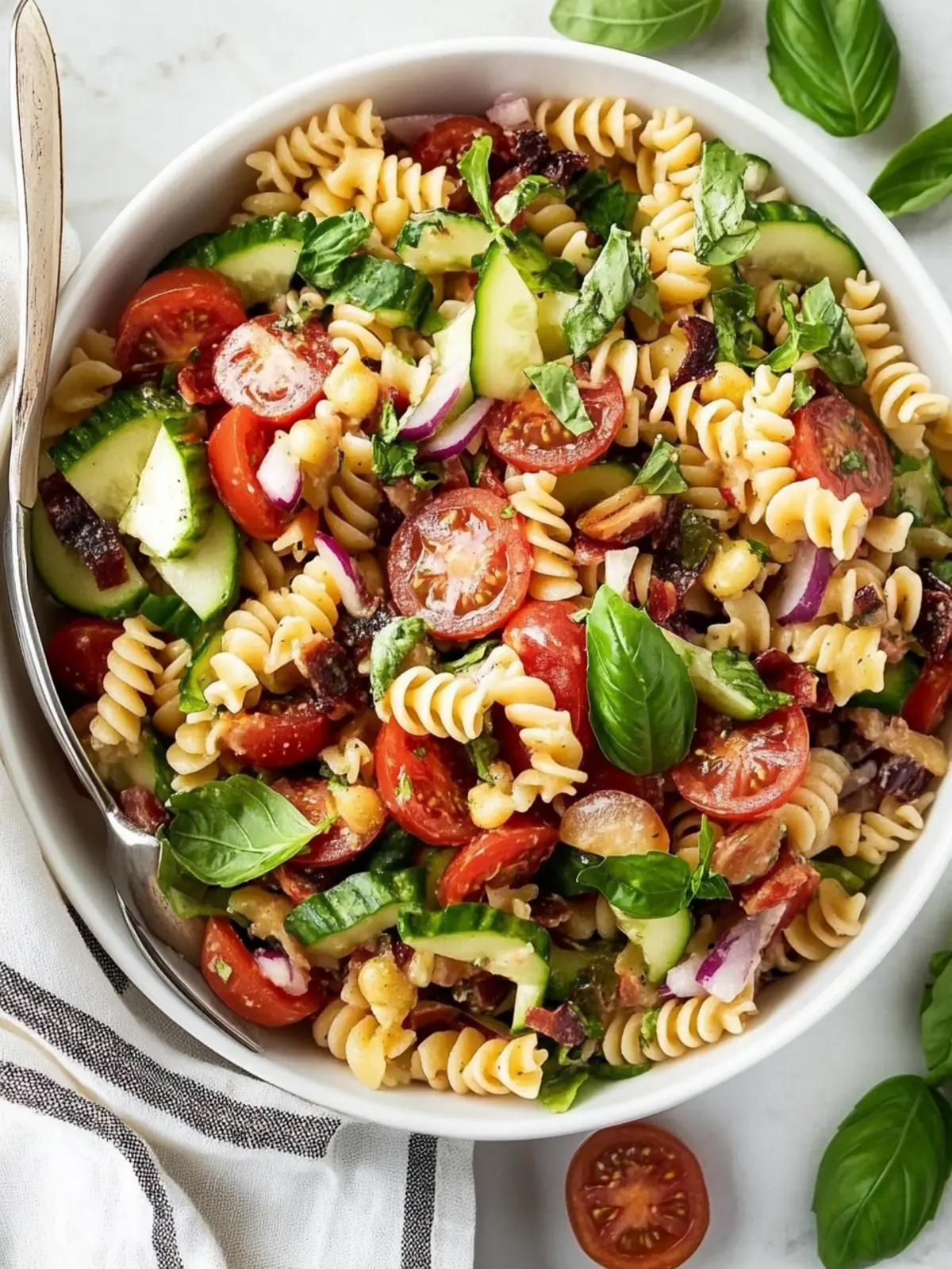 Tempeh BLT Pasta Salad: A Cool Twist for Summer Fun 2 BLT Pasta Salad