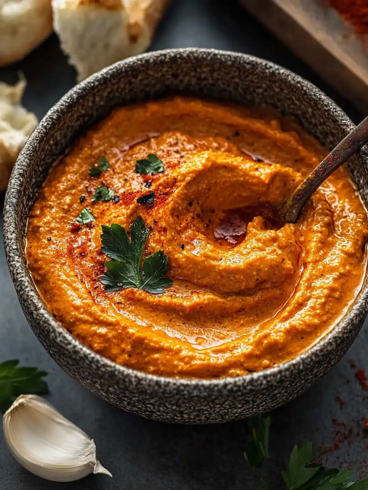 Creamy red pepper and walnut dip: Secret to silky smoothness 3 Cremiger Rote-Paprika-Walnuss-Dip: Geheimnis für seidenweiche Textur