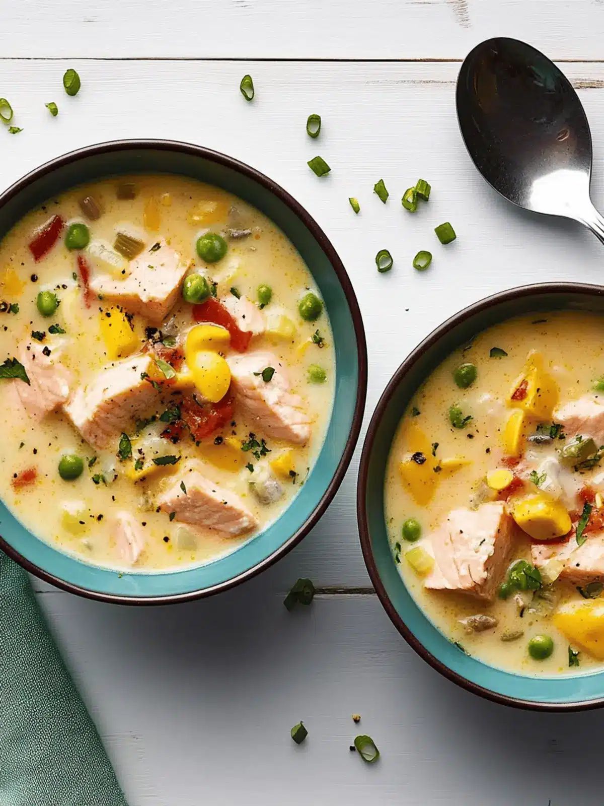 Hearty Salmon Chowder with Corn and a Kick of Jalapeño 3 Salmon Chowder