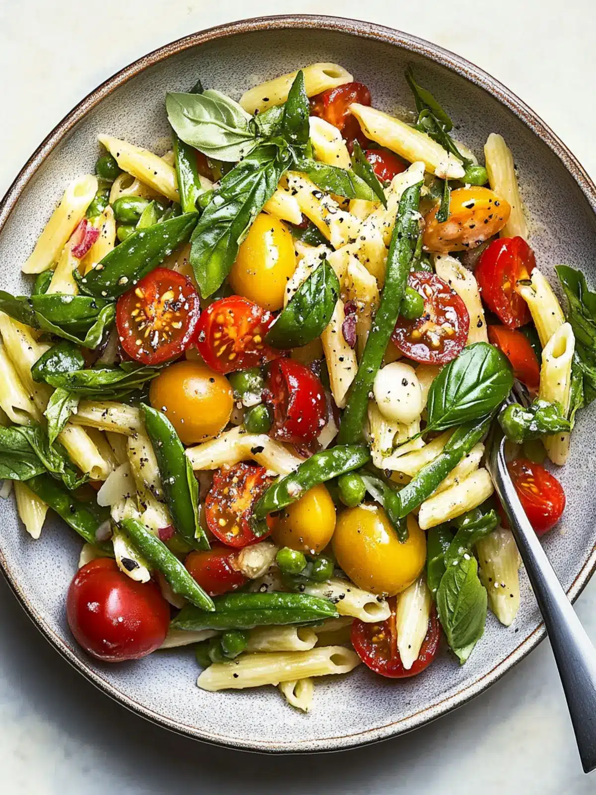 Brighten Your Day with Pasta Salad and Spring Vegetables 4 Pasta Salad with Spring Vegetables and Tomatoes