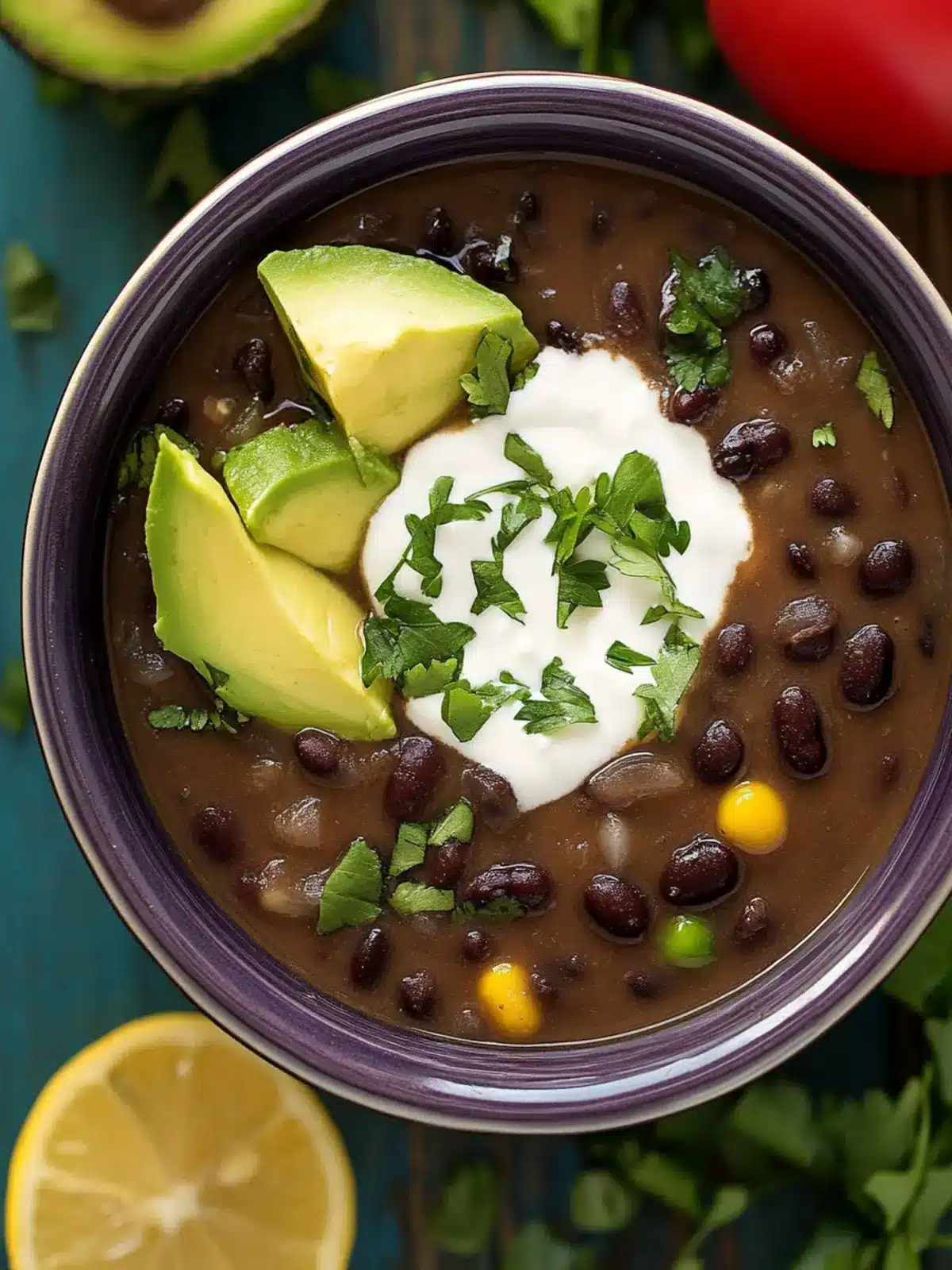 Savor the Richness of Easy Black Bean Soup: Comfort in a Bowl 4 Black Bean Soup
