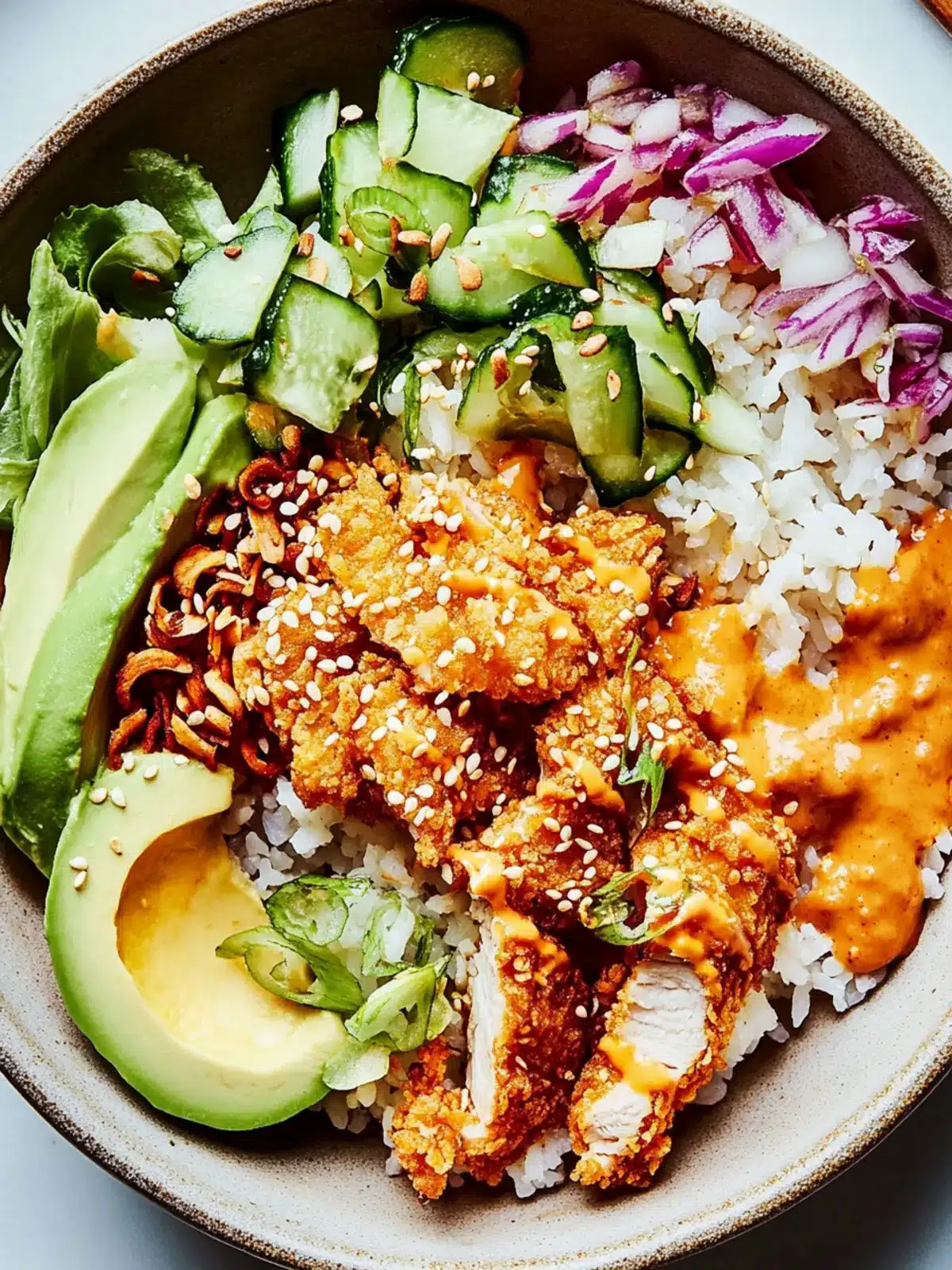 Gochujang-Ranch Crispy Chicken Bowl: Your New Favorite Meal Prep 4 Gochujang-Ranch Crispy Chicken Bowl
