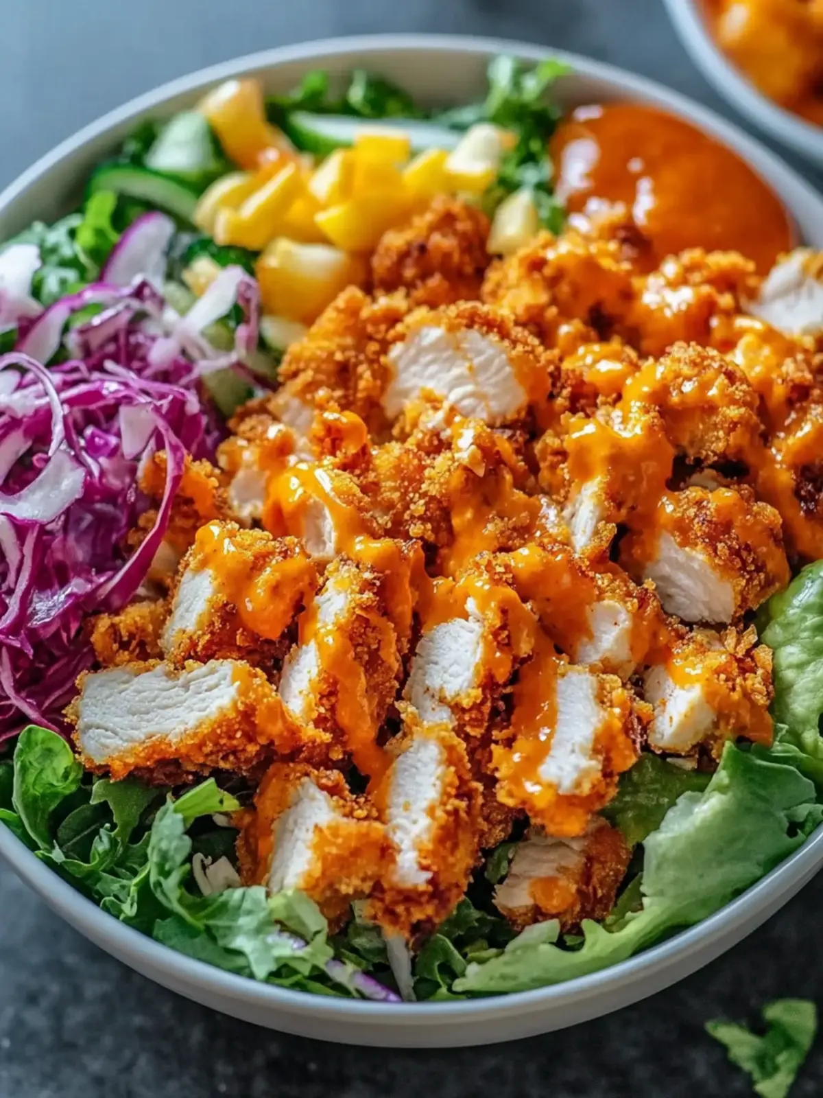 Crispy Buffalo Chicken Salad Bowls: Fresh, Spicy, and Satisfying 2 Crispy Buffalo Chicken Salad Bowls