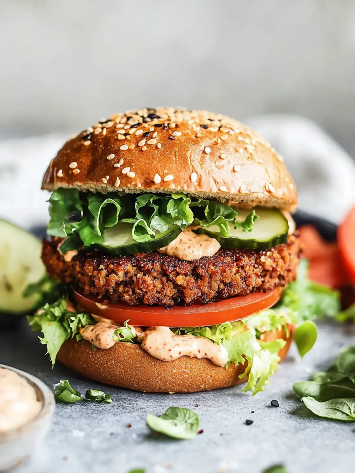Savory Vegan Burger Delight: High-Protein & Totally Irresistible 4 Vegan Burger