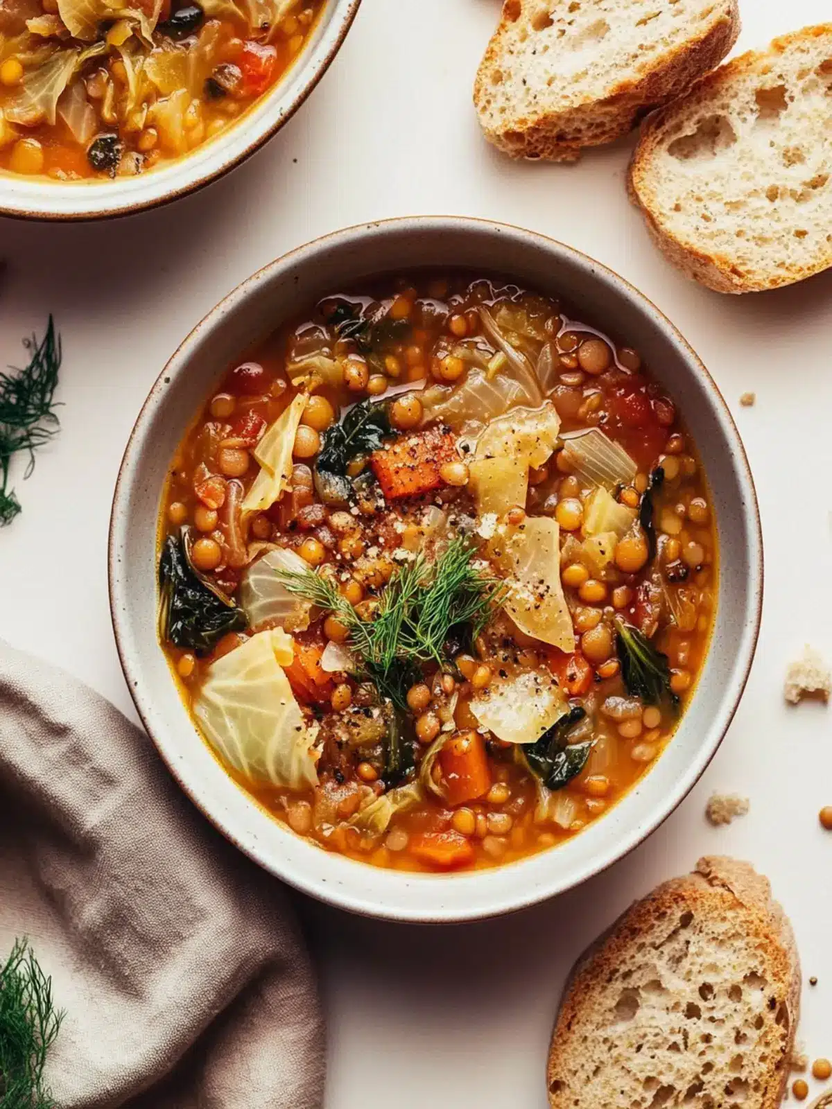 Nourishing Cabbage, Fennel & Lentil Soup for Cozy Evenings 2 Nourishing Cabbage, Fennel & Lentil Soup (1 Pot!)