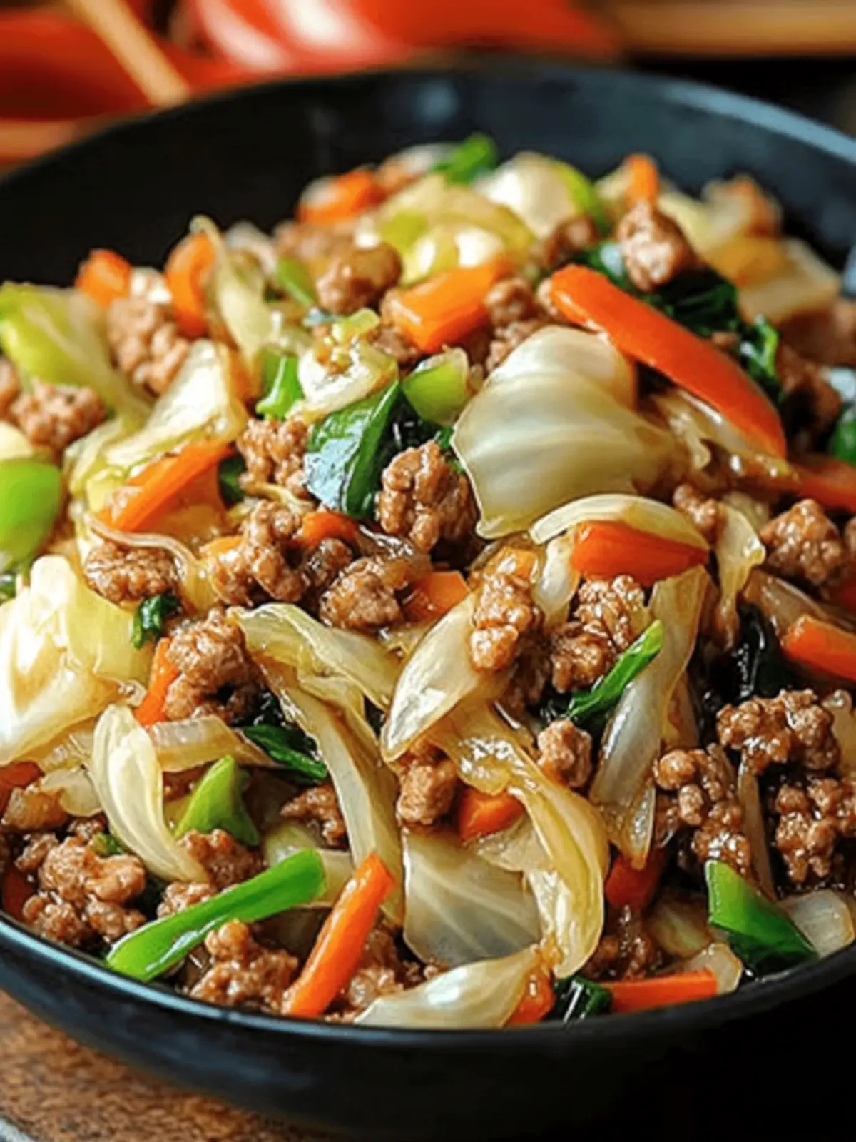 Savory Chinese Ground Beef and Cabbage Stir Fry in 25 Minutes 2 Savory Chinese Ground Beef and Cabbage Stir Fry in 25 Minutes