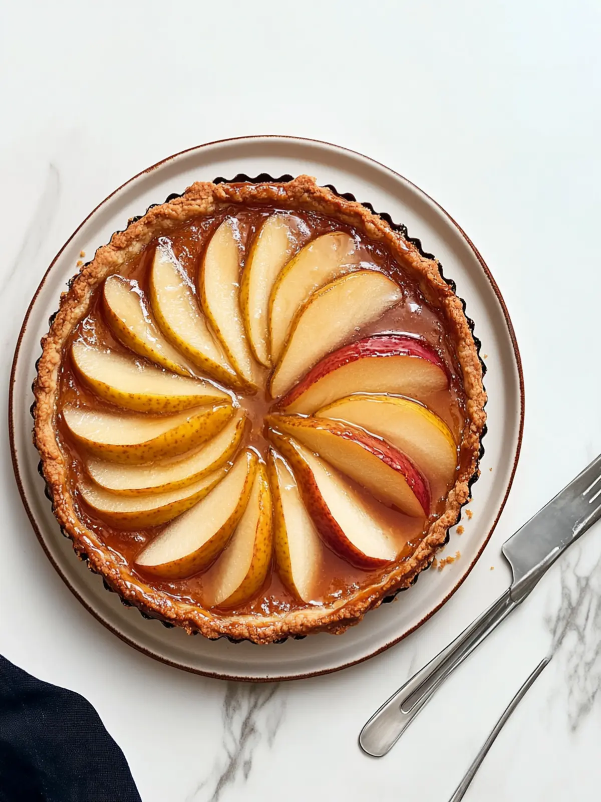 Irresistibly Glazed and Beautiful Pear Tart for New Year's Bliss 4 Glazed and Beautiful Pear Tart- Festive New year's Dessert