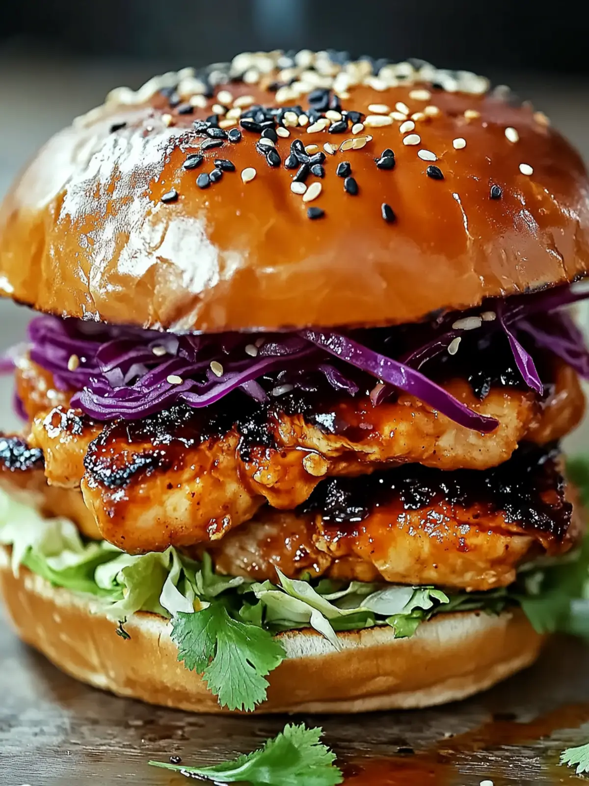 Korean BBQ Chicken Sandwich with Zesty Cabbage Slaw Magic 4 Korean BBQ Chicken Sandwich with Zesty Cabbage Slaw