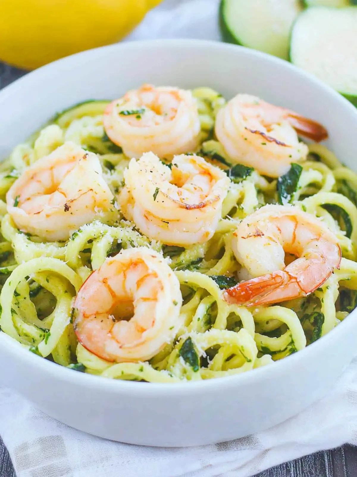 Satisfying Garlic Parmesan Zoodles and Shrimp in 20 Minutes 3 Garlic Parmesan Zoodles and Shrimp