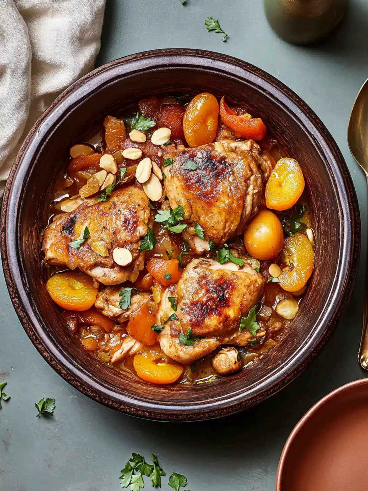 Chicken Tagine With Apricots and Almonds - Perfect for Valentine s Day 2 Chicken Tagine With Apricots and Almonds- Best Valentine s Day dinner menu