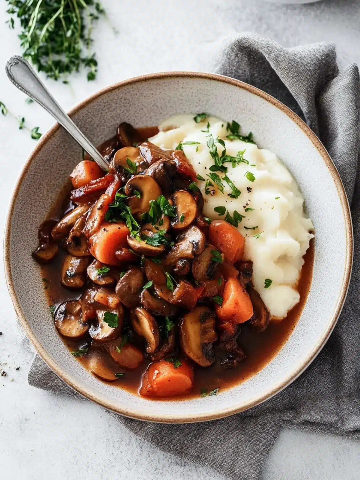 Savory Vegan Mushroom Bourguignon That'll Warm Your Soul 2 Vegan mushroom bourguignon