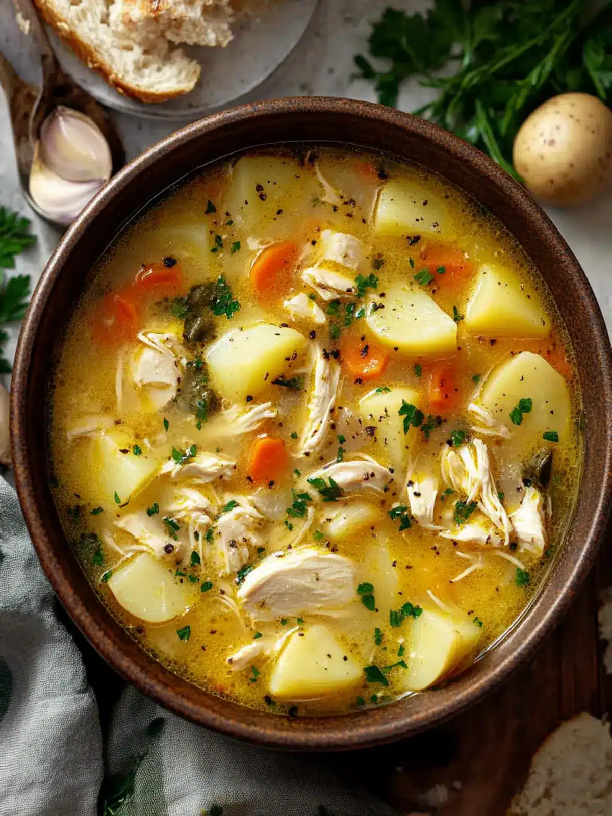 Comforting Chicken Soup with Potatoes for Cozy Nights 3 Comforting Chicken Soup with Potatoes