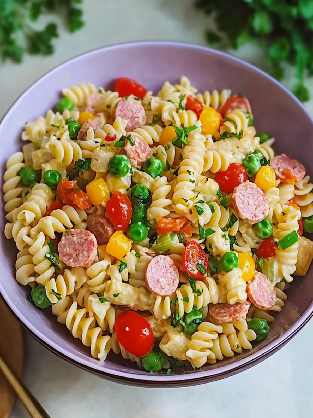 Classic Pasta Salad with Bologna That's Perfect for Parties 2 Classic pasta salad with bologna