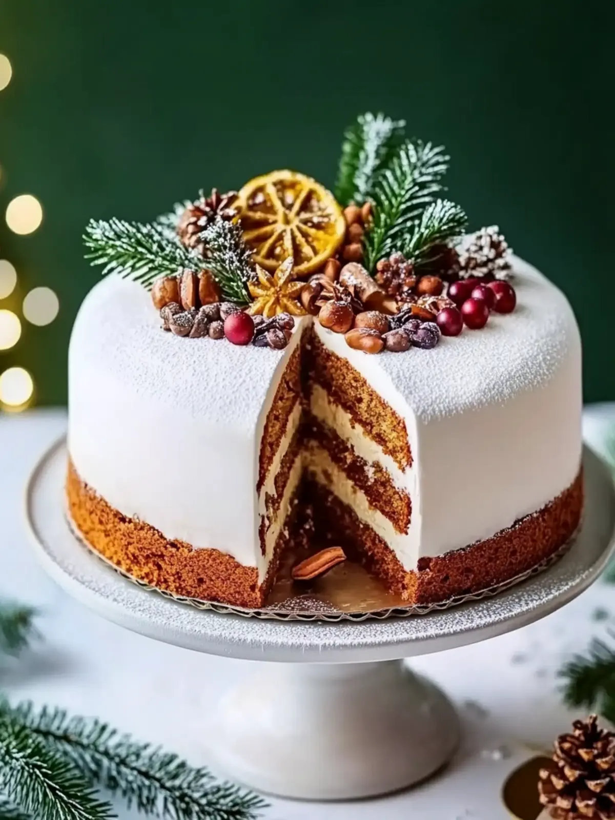 Ultimate Vegan Christmas Cake with Soaked Fruits Delight 4 Vegan Christmas cake