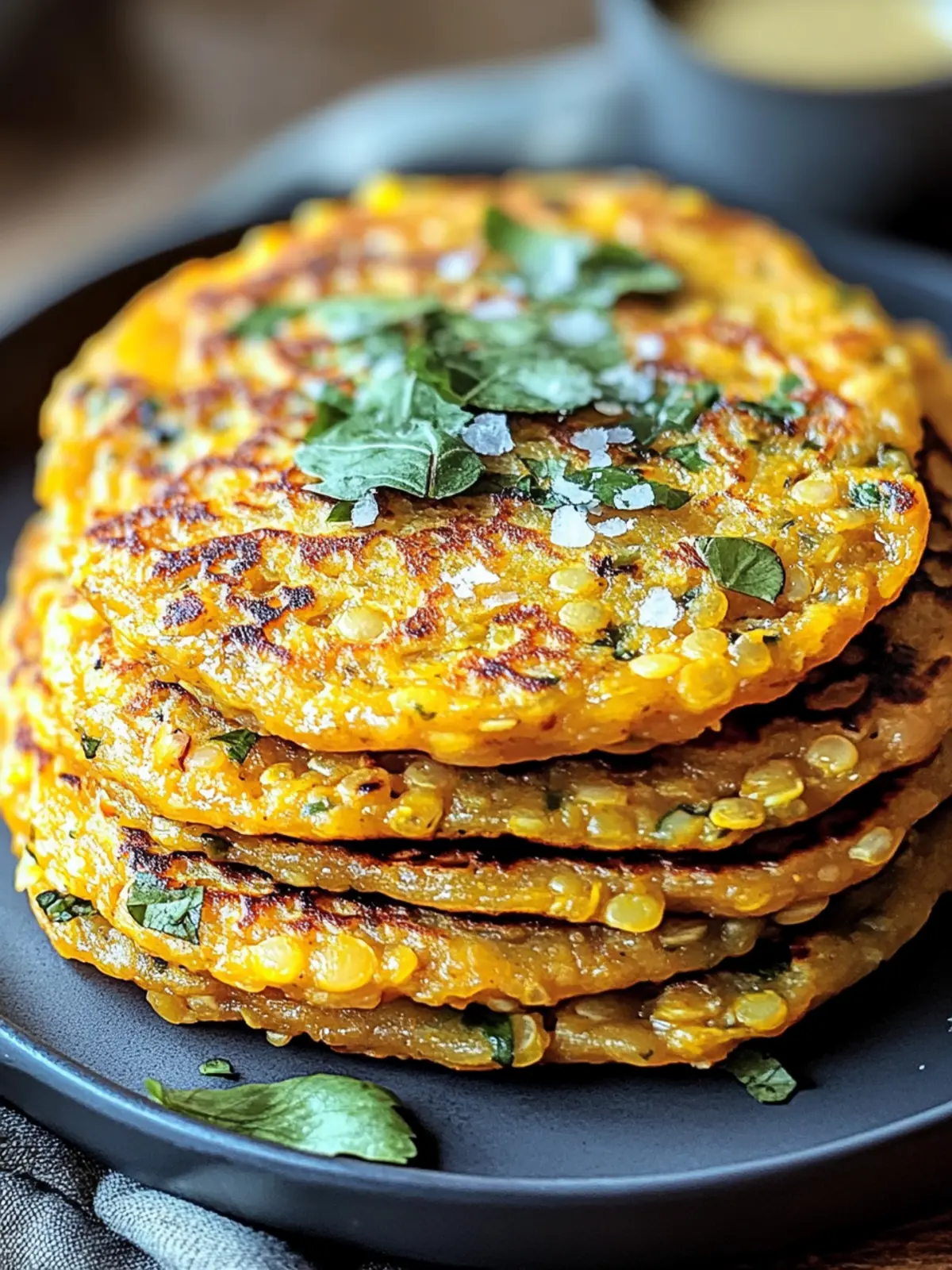 Savory Red Lentil Pancakes: Wholesome & Flavor-Packed Delight 3 Savory Red Lentil Pancakes