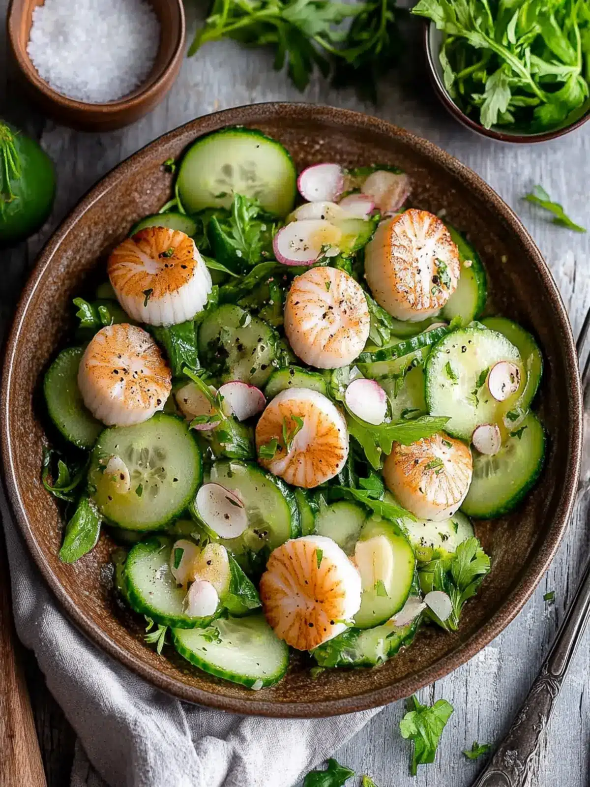 Ginger Cucumber Salad With Scallops: A Refreshing Delight 3 Ginger Cucumber Salad With Scallops