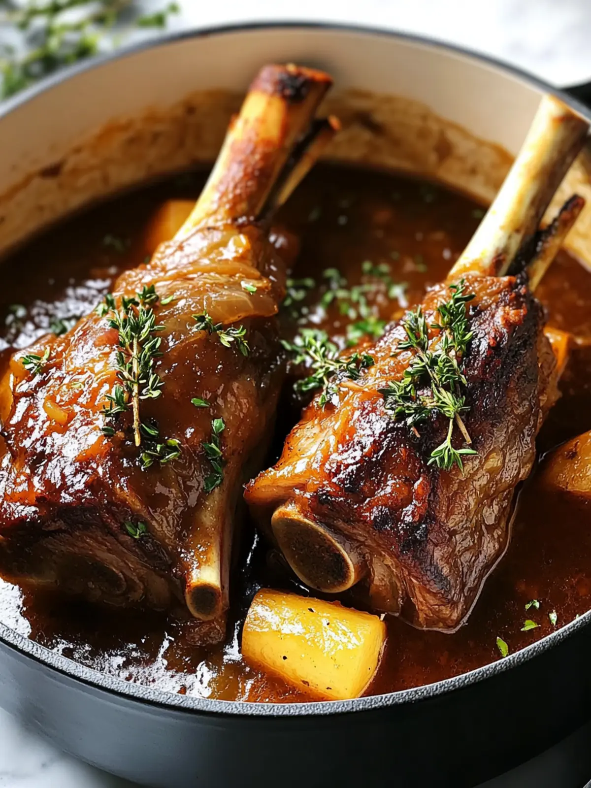 Savory Braised Lamb Shanks: Tender Comfort Food Delight 2 Braised Lamb Shanks