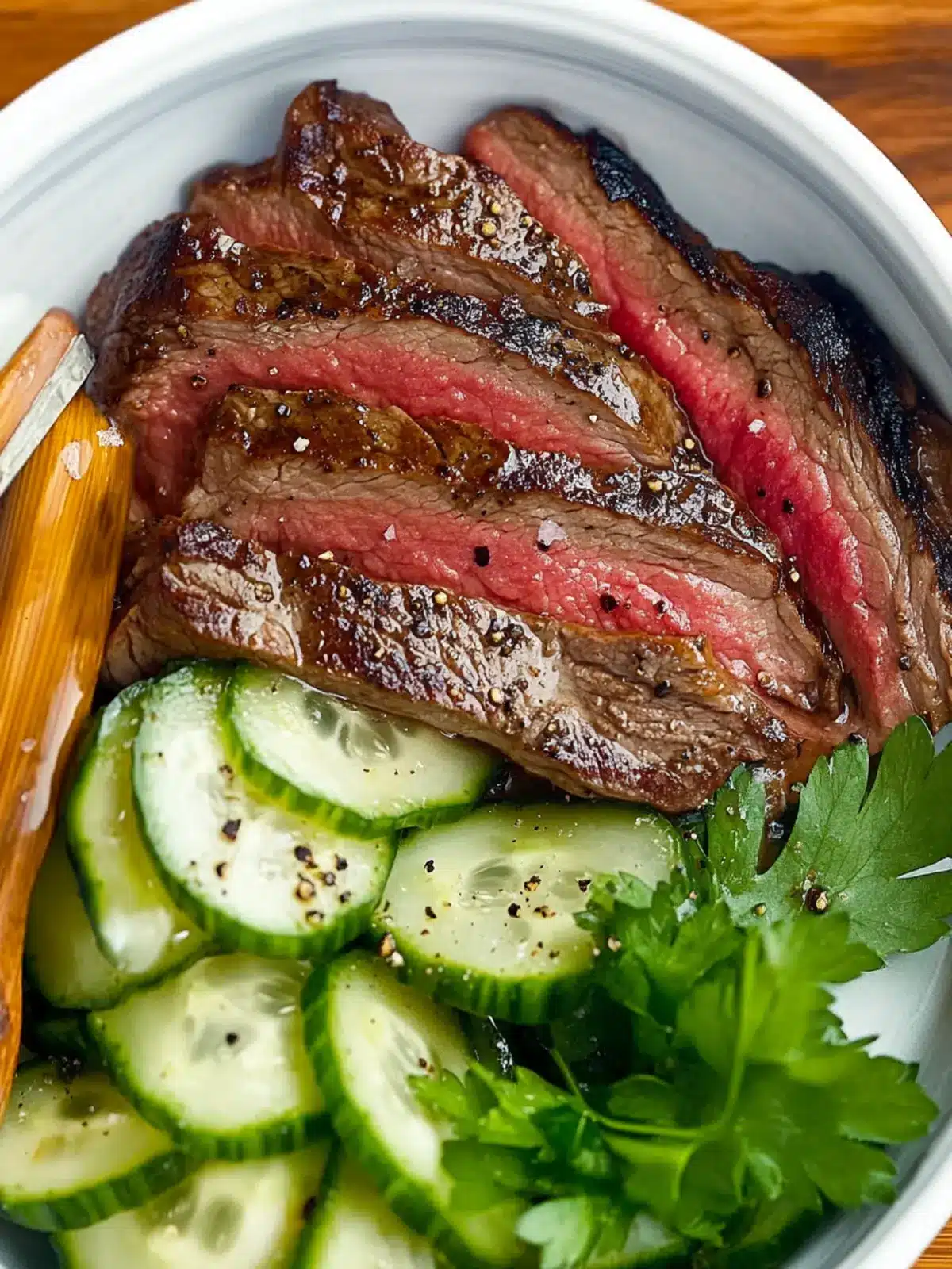 Sweet and Salty Grilled Steak with Cucumber Salad Bliss 4 Sweet and Salty Grilled Steak With Cucumber Salad