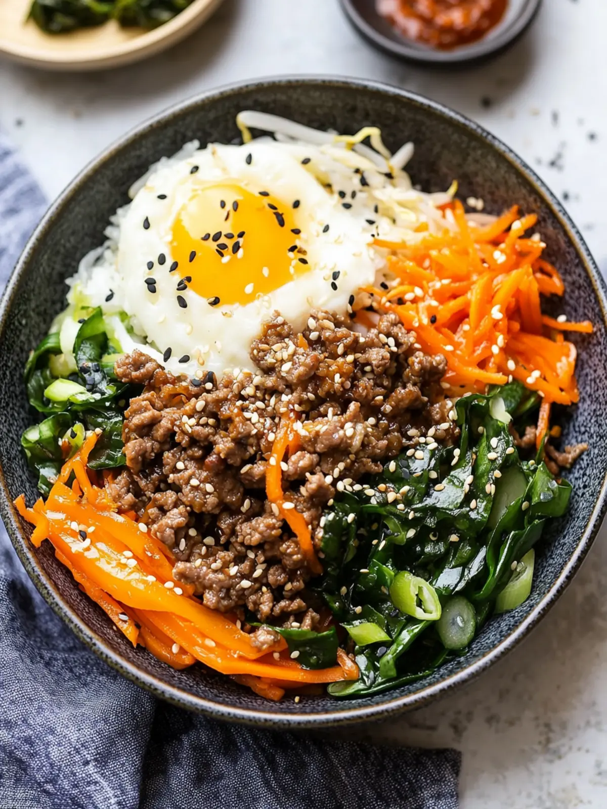 Savory Ground Beef Bibimbap in 30 Minutes or Less 3 Ground Beef Bibimbap