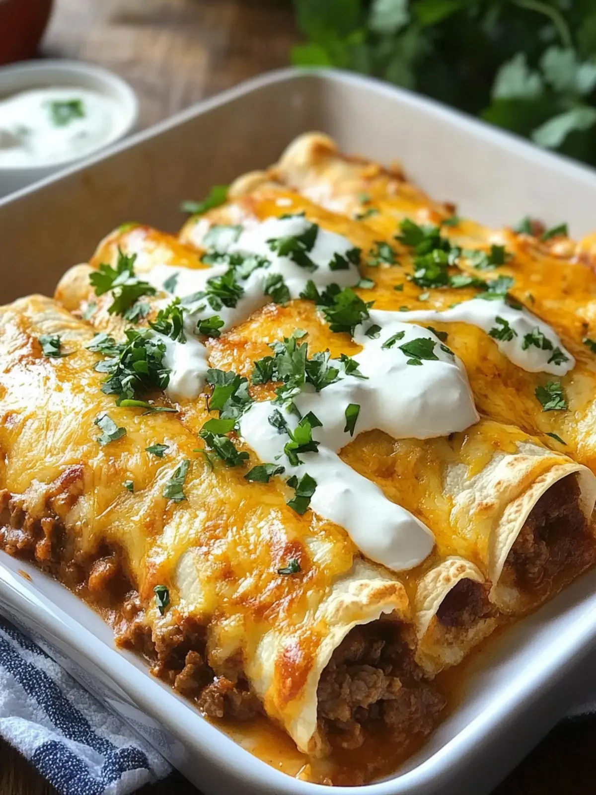 Cheesy Beef Enchiladas with Creamy White Sauce Made Easy 3 Cheesy Beef Enchiladas with Creamy White Sauce
