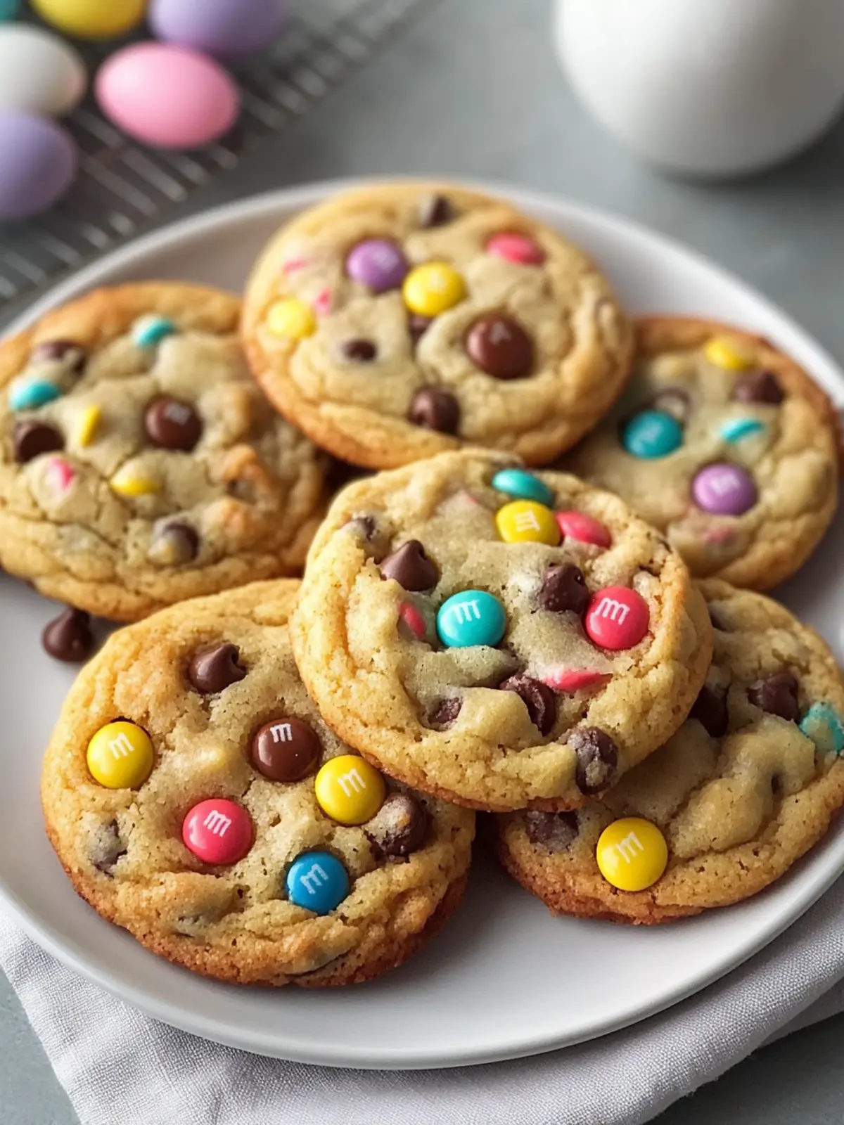 Delicious Easter M&M Chocolate Chip Cookies for Spring Fun 2 Easter M&M Chocolate Chip Cookies