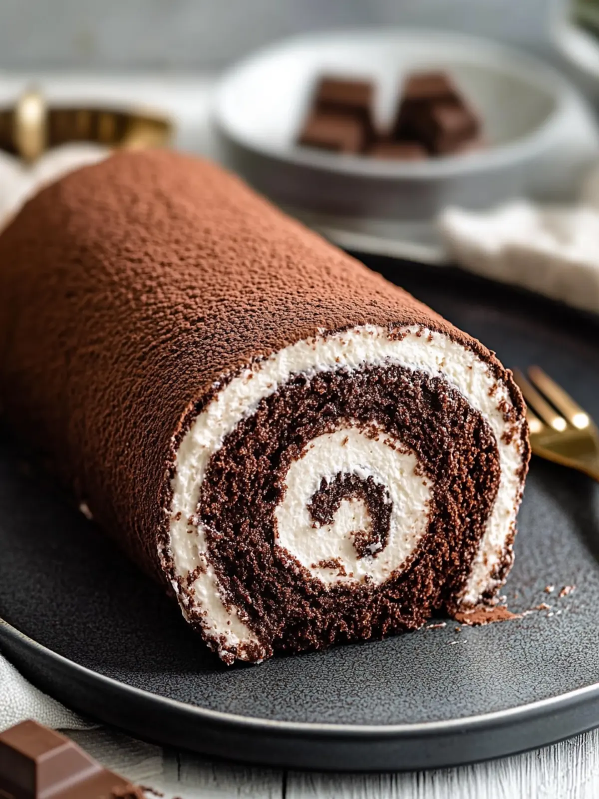 Decadent Double Chocolate Swiss Roll Cake for Chocolate Lovers 3 Double Chocolate Swiss Roll Cake