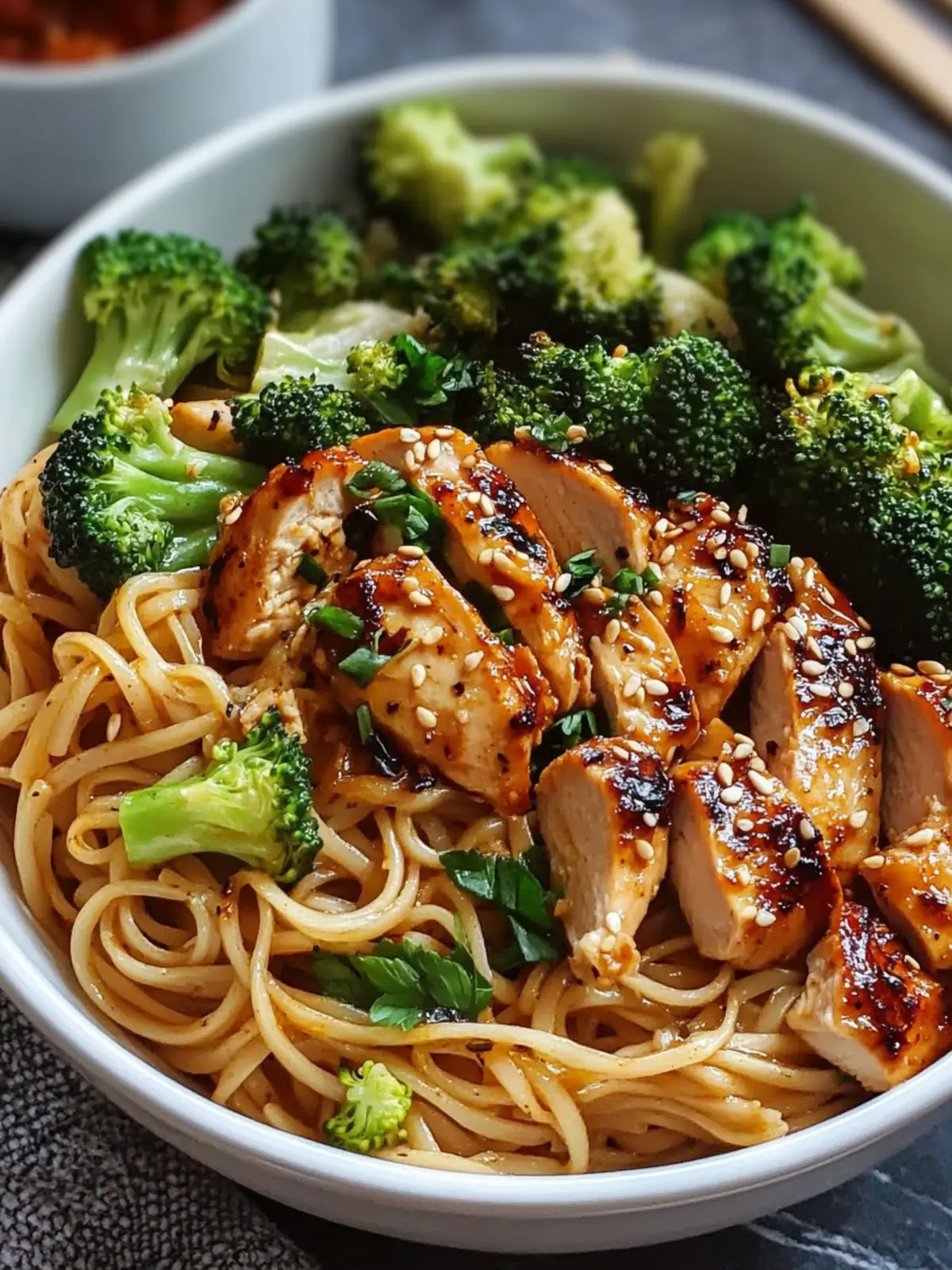 Spicy Garlic Chicken and Broccoli Noodle Bowls for Busy Nights 3 Spicy Garlic Chicken and Broccoli Noodle Bowls