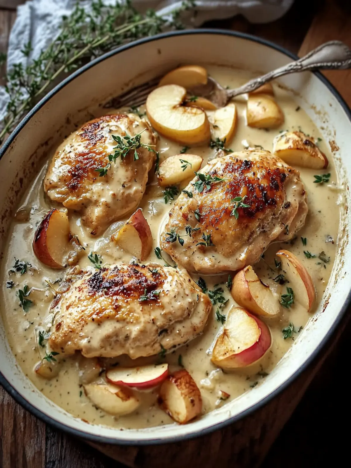 Creamy Chicken Normandy with Apples and Herbs for Cozy Dinners 2 Creamy Chicken Normandy with Apples and Herbs