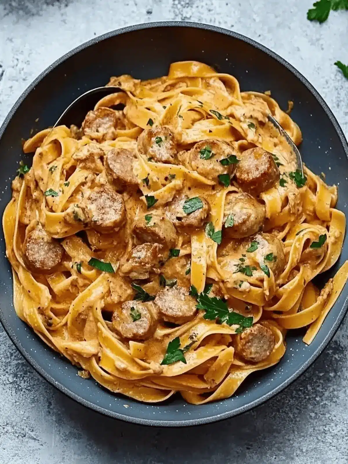 Speedy Sausage Stroganoff Tagliatelle for Dinner in 20 Minutes 4 Speedy sausage stroganoff tagliatelle