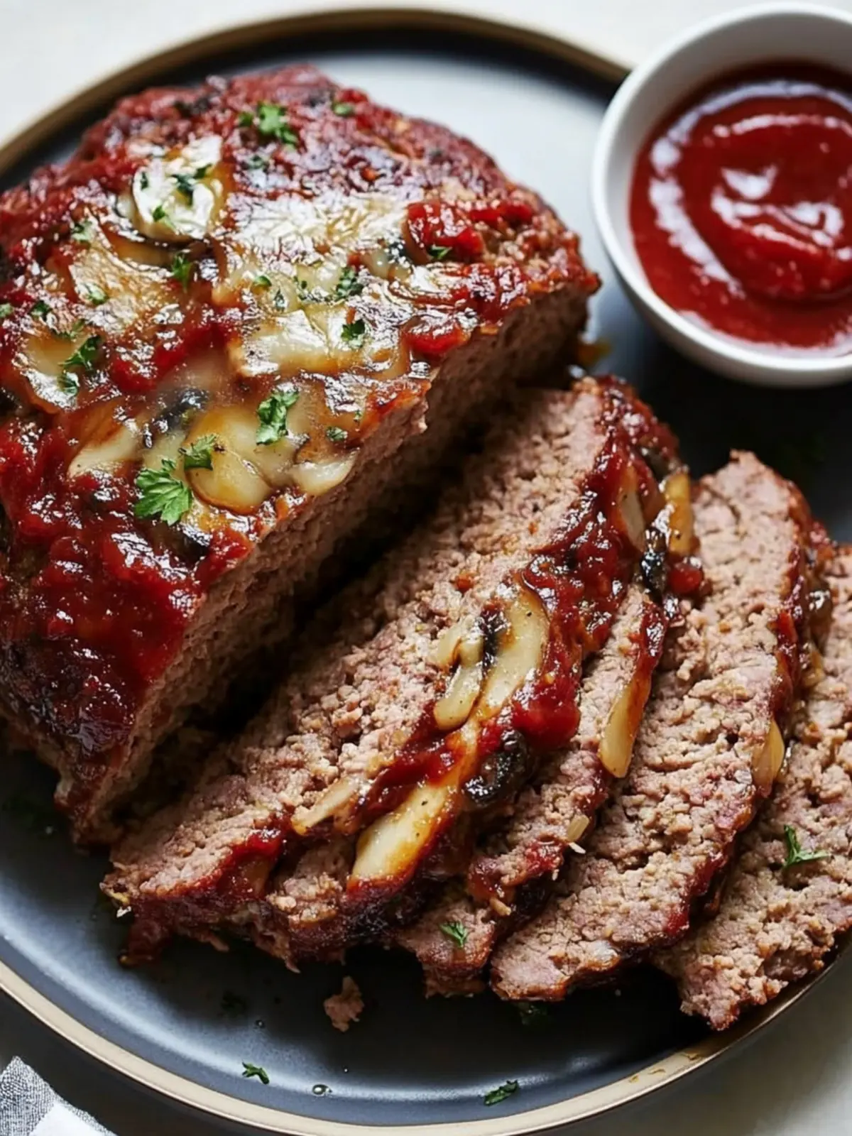 Mushroom and Provolone Meatloaf: Comfort Food Redefined 3 Mushroom and Provolone Meatloaf