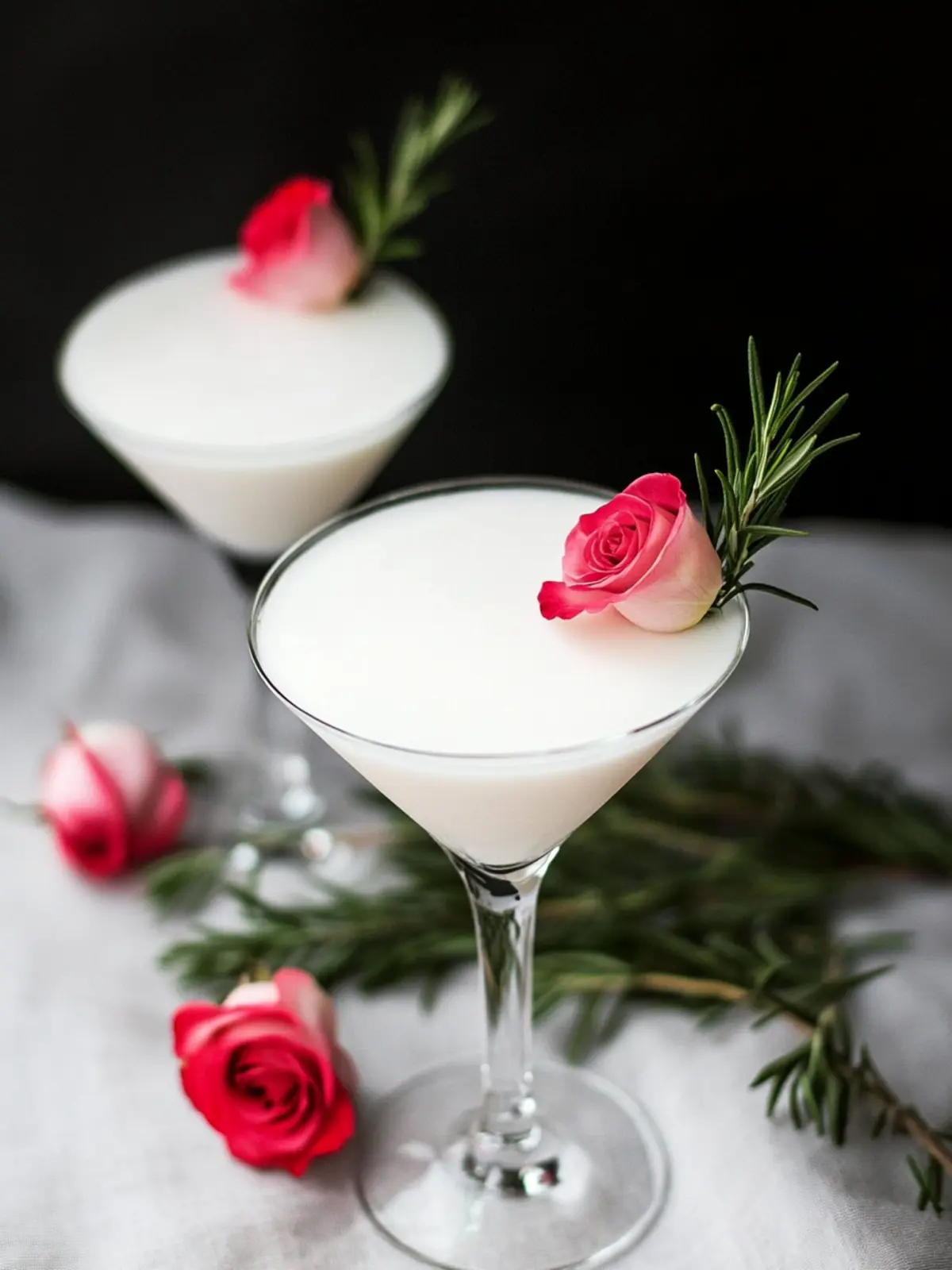 Delightful White Rosemary Rose Coconut Cocktail for Valentine s Day 2 White Rosemary Rose Coconut Cocktail- Valentine s Day cocktails