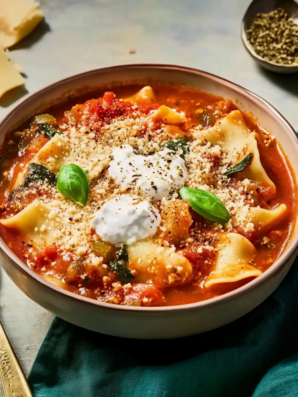 Cheesy Crockpot Lasagna Soup That Will Warm Your Soul 4 Crockpot Lasagna Soup