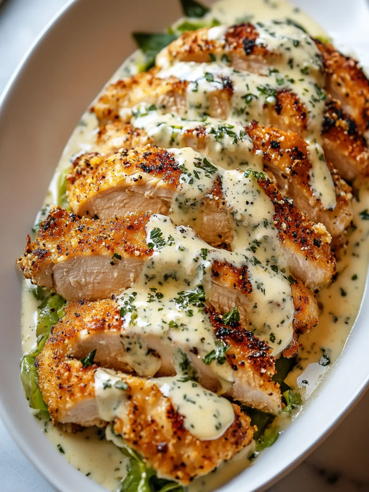 Baked Caesar Chicken with Creamy Parmesan Sauce Made Easy 3 Baked Caesar Chicken with Creamy Parmesan Sauce